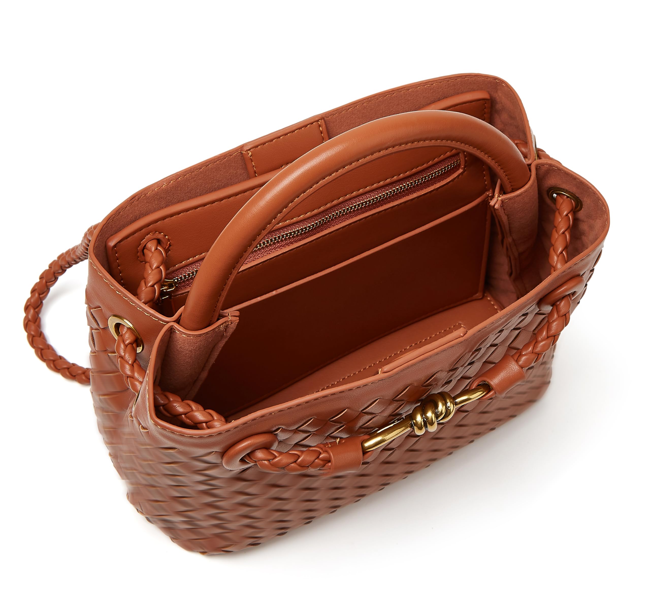 Stylish Women's Woven PU Leather Bowknot Tote Shoulder Bag - Handcrafted Hobo Purse for Daily Use, Shopping & Travel Accessories