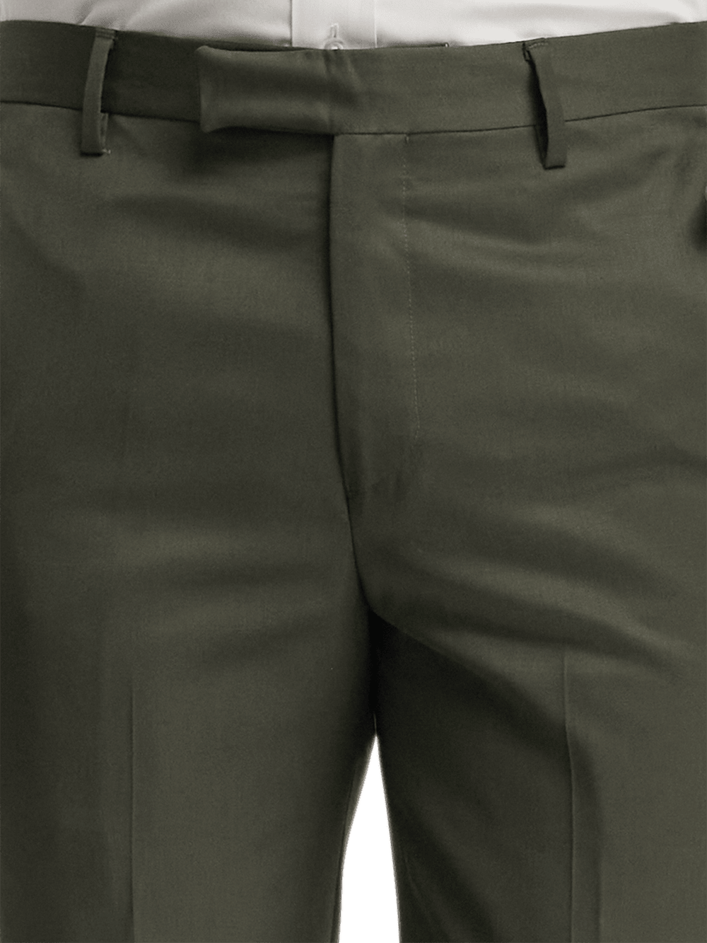 Premium Wool Gabardine Dress Pants for Men - Olive Green | Comfortable & Durable Office & Business Casual Trousers | Perfect for Work, Weddings & Formal Events