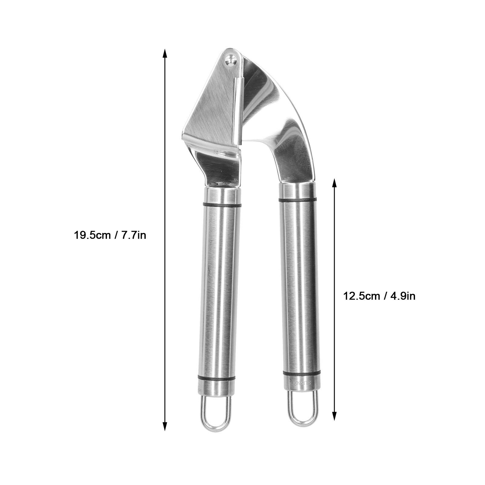 Premium Heavy-Duty Stainless Steel Garlic Press - Rustproof Professional Garlic Crusher & Mincer for Kitchen, Restaurant & Home Use - Perfect for Cooking, Meal Prep & Italian Cuisine