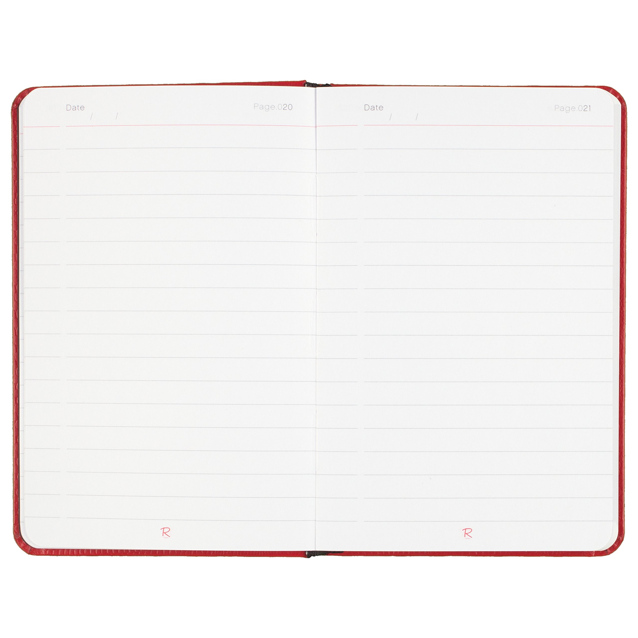 Premium Black n' Red Hardcover Journal Notebook - Small, Red, 71 Ruled Sheets (Pack of 1) | Perfect for Office, School & Travel Note Taking, Business Meetings & Daily Journaling