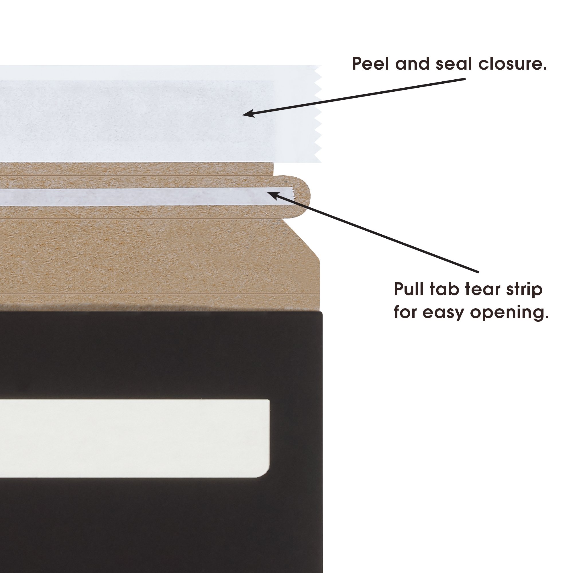 Tape Logic 17 x 21 Inch Stayflats Rigid Flat Mailers - Black (Pack of 100) | Photo & Document Mailers with Peel & Seal Closure | Easy Tear Strip Opening | Perfect for Shipping Photos, Documents & Small Packages