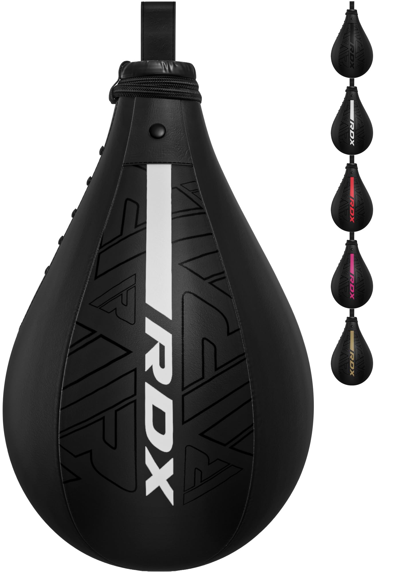 RDX Speed Bag Boxing Ball and Swivel Set - Premium Maya Hide Leather Punching Bag with Extra Bladder for MMA, Muay Thai, Boxing & Martial Arts Training | Home Gym Equipment for Cardio & Strength Workouts (Perfect for Beginners & Pros)