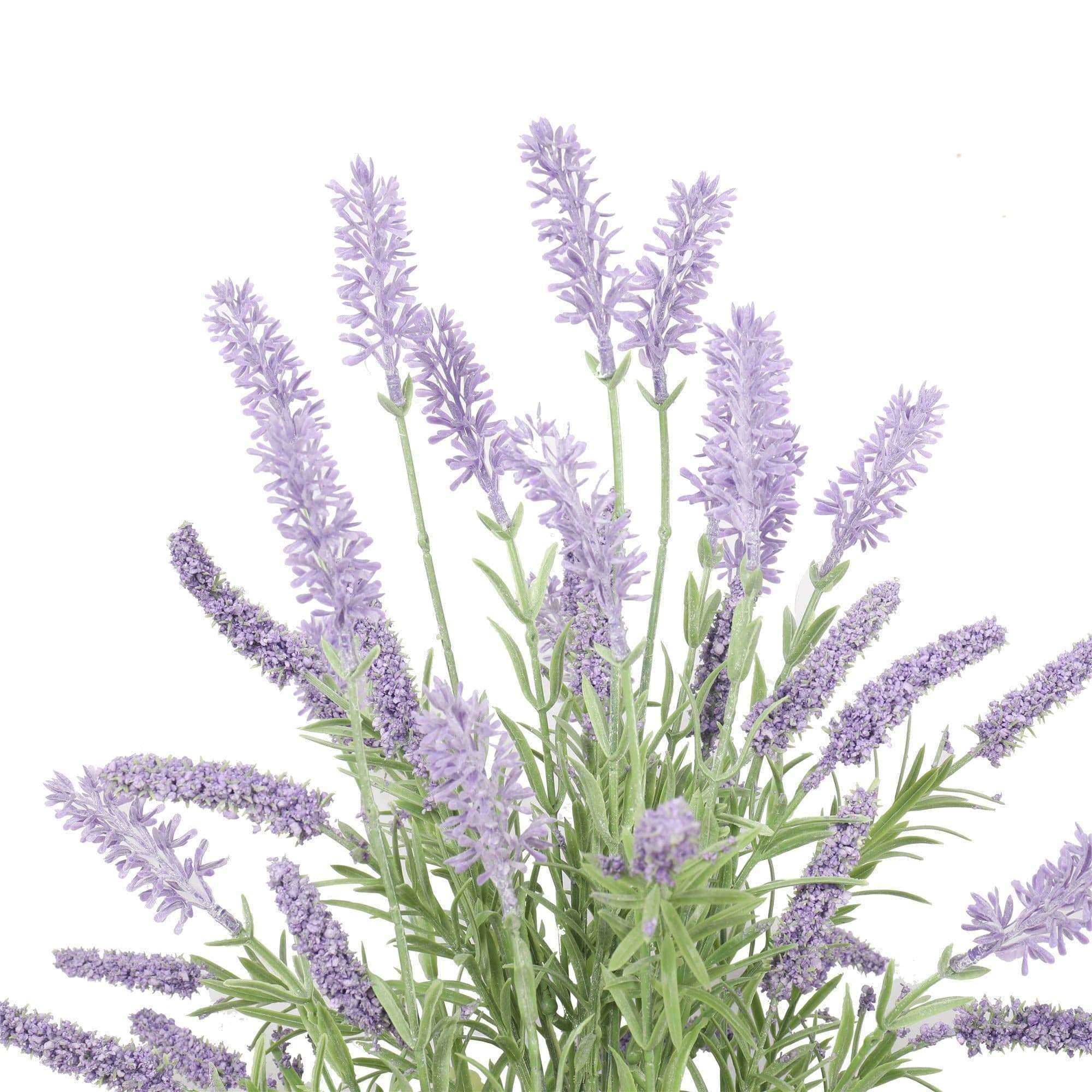 Realistic Artificial Lavender Plant in Decorative Pot - 16 Inch Tall Faux Indoor/Outdoor Decor for Home, Office, Wedding Centerpiece, and Garden Arrangements
