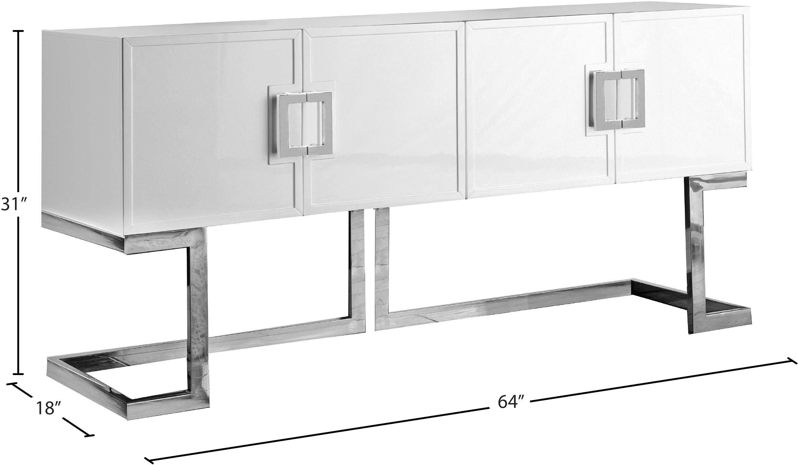 Modern Beth Sideboard Buffet Cabinet - Stylish Storage for Dining Room, Living Room & Entryway - Perfect for Organizing Dishes, Linens & Home Decor