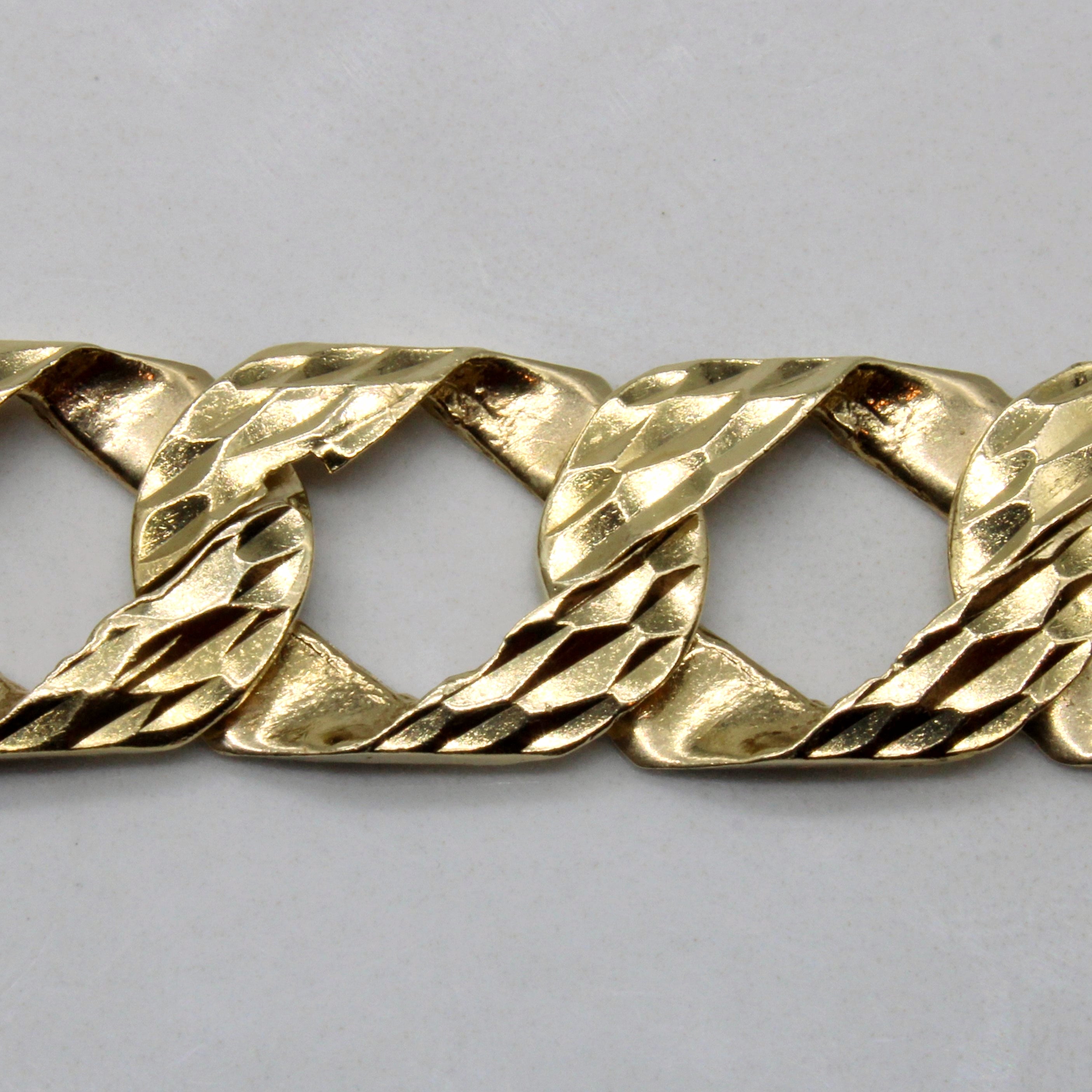 10K Yellow Gold Curb Link Bracelet 8.5 Inch - Classic Dainty Chain Bracelet for Women - Perfect for Everyday Wear, Gift Giving & Special Occasions