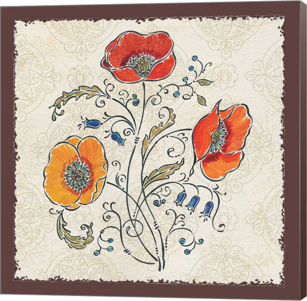Mediterranean Flair Canvas Art by Daphne Brissonnet - 12x12 Inch Museum Wrapped Wall Painting with Brown Sides - Perfect for Living Room, Bedroom & Office Decor