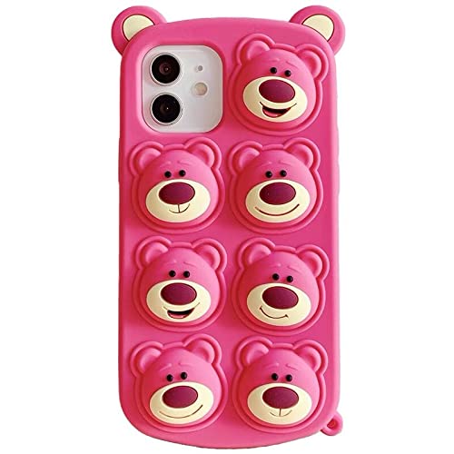 Soft Silicone Phone Case for Apple iPhone 7/8/6/6S Plus - Cute Lotso Huggin Bear from Toy Story | Shockproof Protective Cover | Perfect Gift for Girls, Kids & Disney Fans | Great for School, Travel & Everyday Use