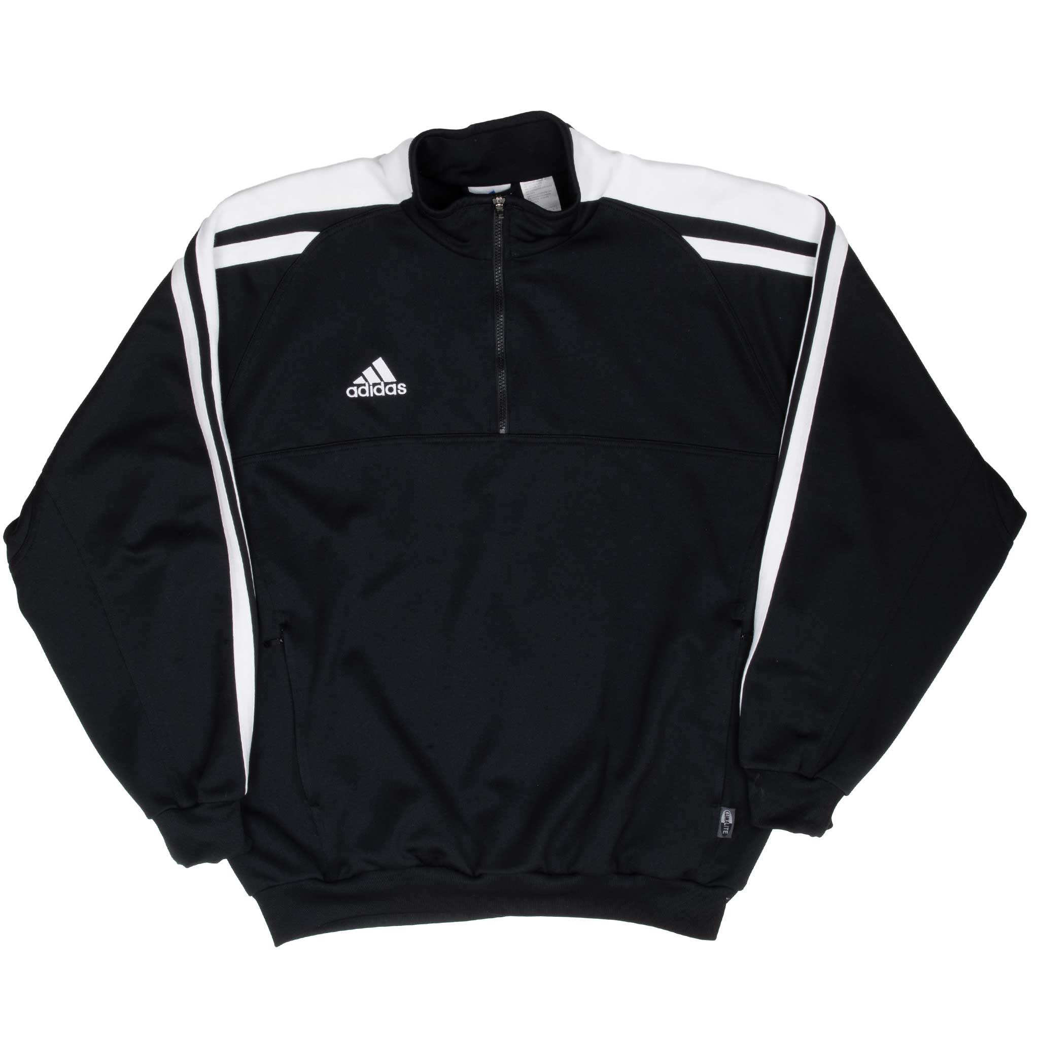 Vintage Adidas Black Pullover Track Jacket 1990s XL - Retro Athletic Wear for Running, Gym & Street Style Fashion
