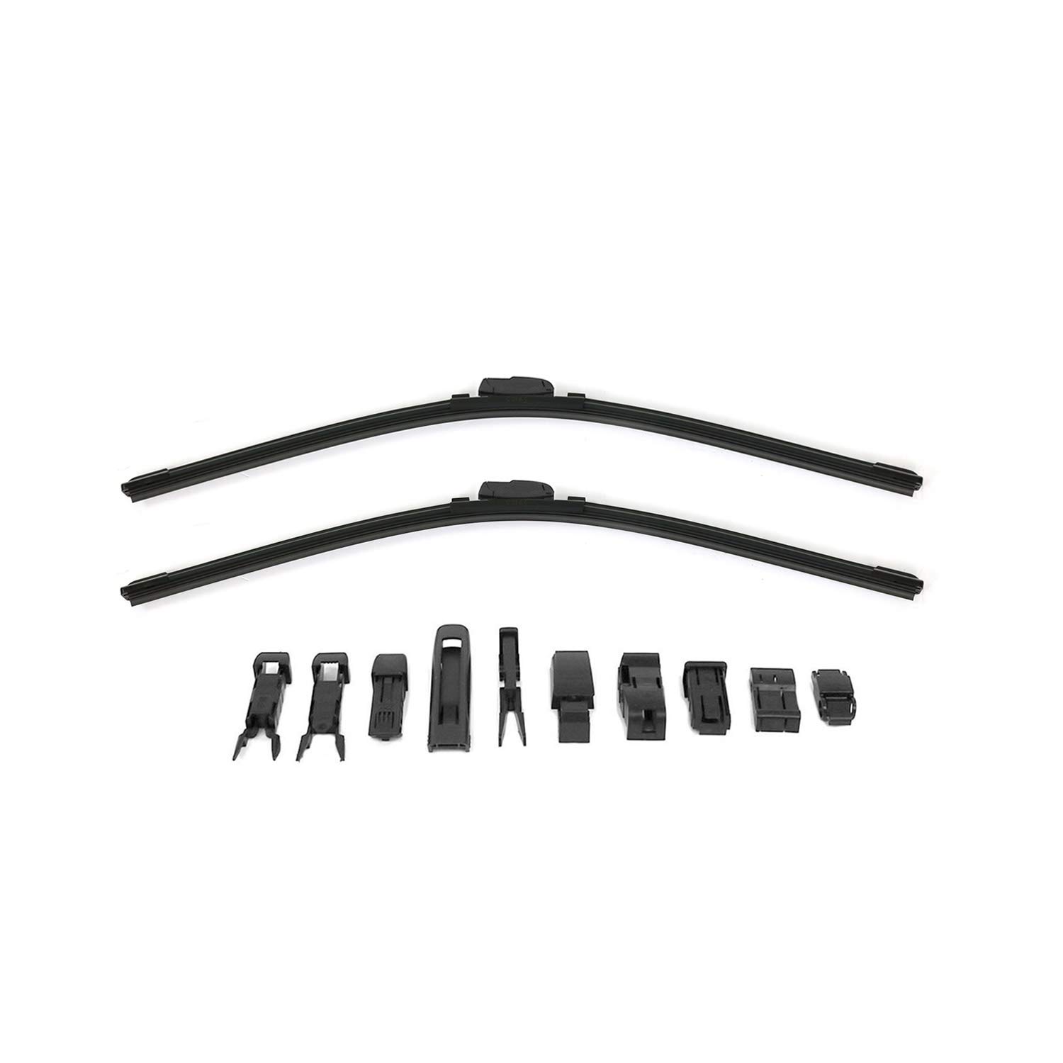 Premium All-Season Windshield Wiper Blades - Bracketless 2-Piece Combo (20