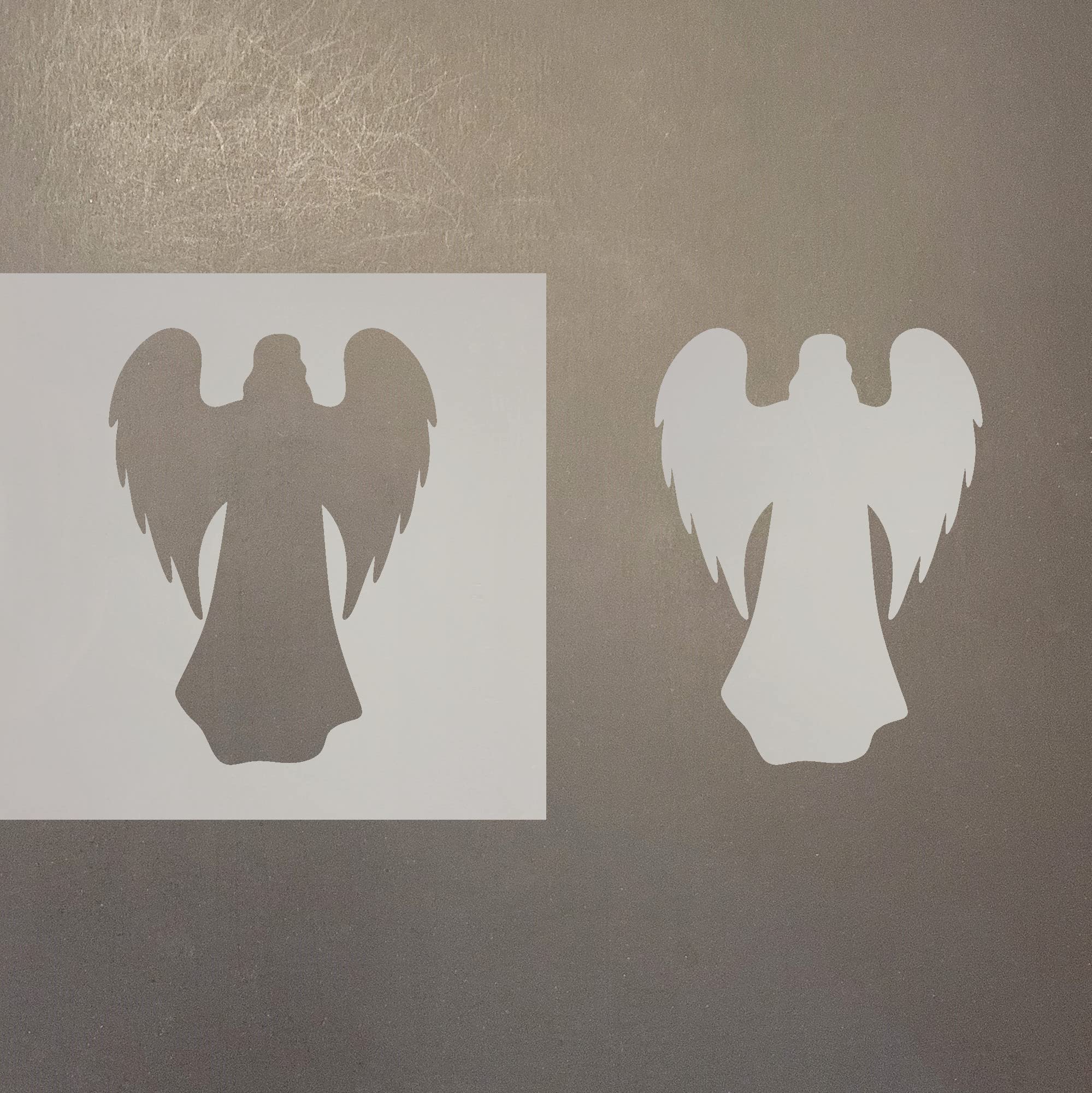 Angel Reusable Mylar Stencil for DIY Art & Craft Projects - 4 Inch Durable Plastic Template for Painting, Scrapbooking & Home Decor
