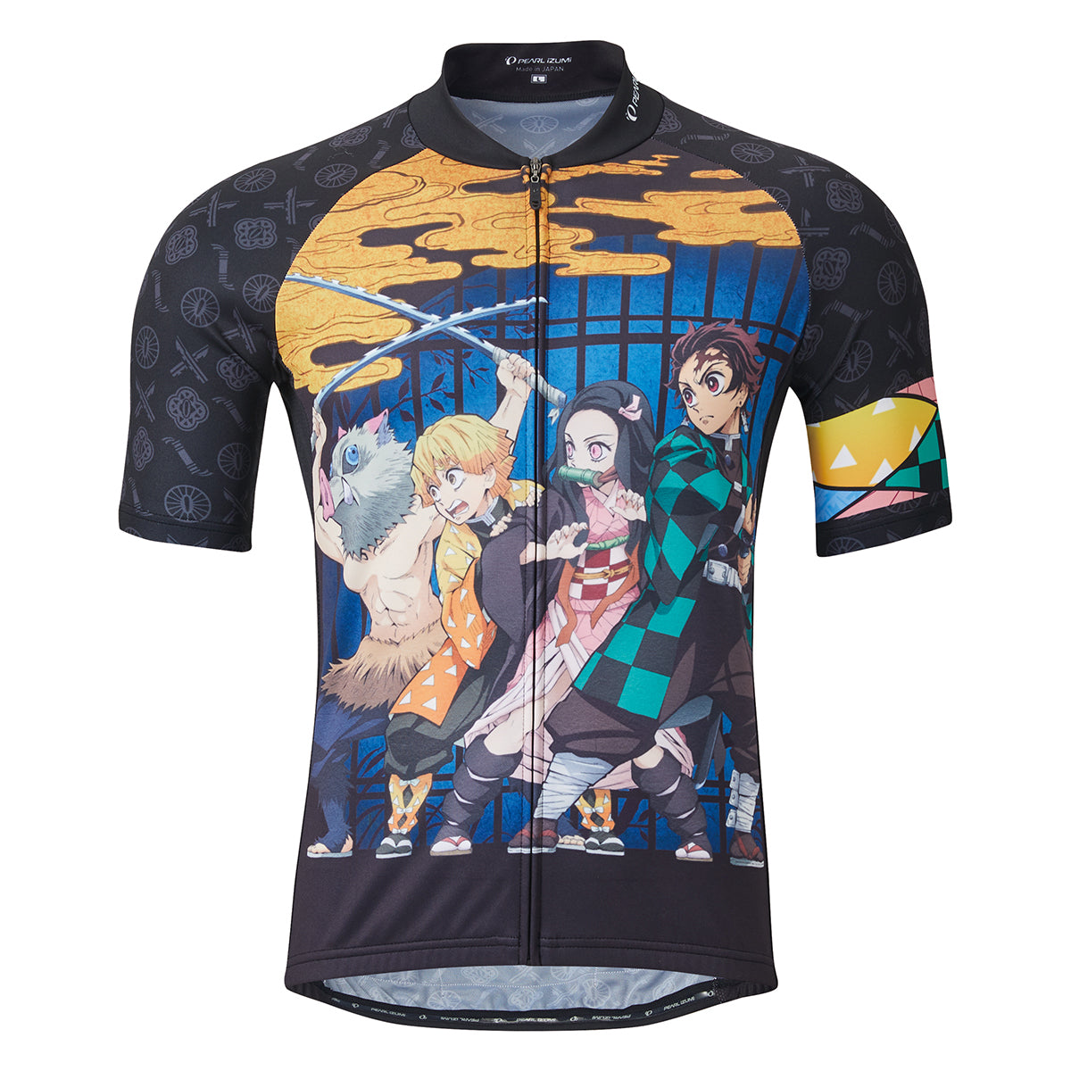 Pearl Izumi Devil's Blade Cycling Jersey - Demon Slayer Print Bike Shirt (KM621 B 5) for Mountain & Road Biking | Breathable & Moisture-Wicking Performance Wear