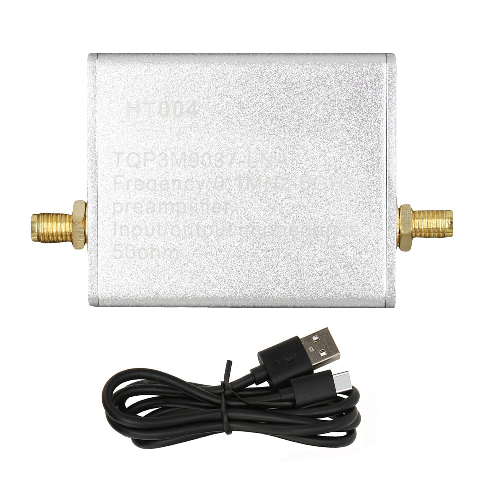 100K-6GHz HT004 Full Band Low Noise Amplifier 20dB High Gain RF Power Preamplifier for Ham Radio, Satellite Communication & Signal Boosting