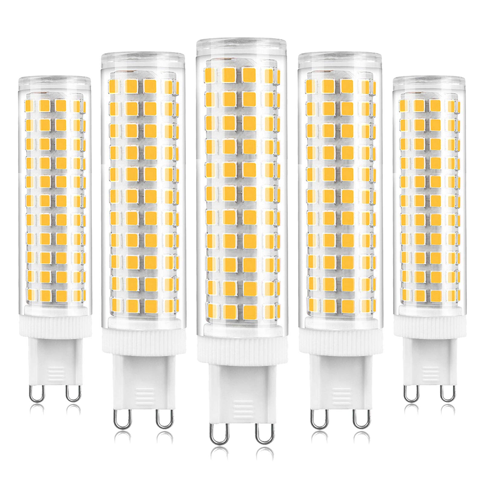 Dimmable G9 LED Bulb 15W - 6 Pack Warm White 3000K Corn Light Bulbs (150W Halogen Equivalent) for Chandeliers, Pendant Lights & Home Decor - AC230V