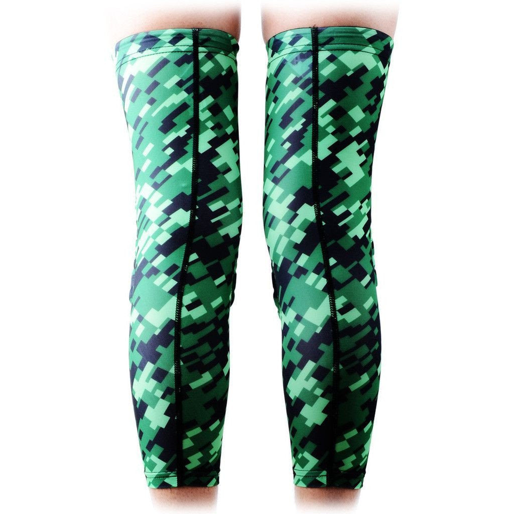 Best Camo Green & Black Knee Pads Sleeves (2-Pack) - Durable Protection for Outdoor Work, Sports & DIY Projects