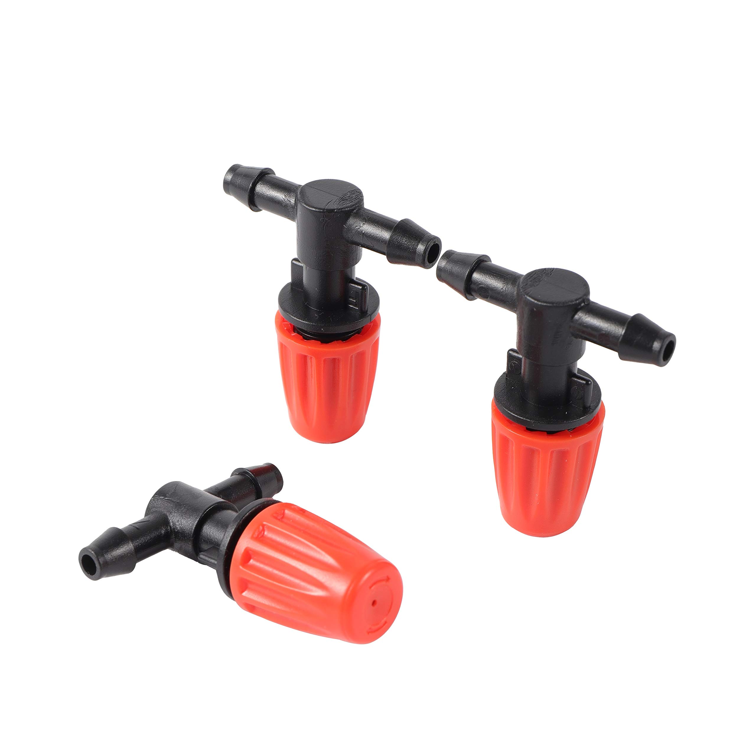Adjustable Drip Irrigation Nozzle with Tee Joint - 5PCS Garden Watering Misting Sprinkler for 4/7mm Hose - Perfect for Greenhouse, Lawn Cooling & Plant Hydration