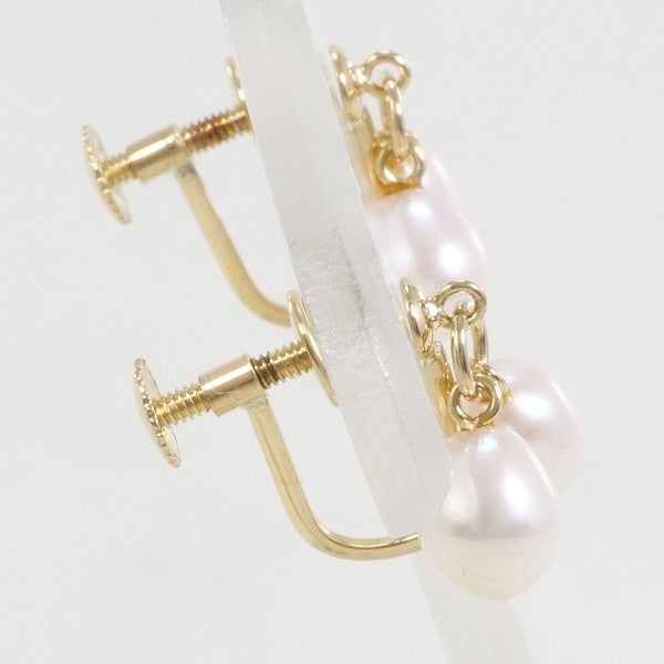 18K Yellow Gold Pearl Earrings for Women - Elegant Stud Earrings with Real Pearls - Perfect for Weddings, Parties & Gifts