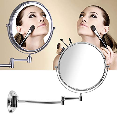 LED Makeup Mirror with Lights, Foldable Wall Mounted Vanity Mirror for Bathroom & Bedroom - Perfect for Makeup, Skincare, and Home Decor