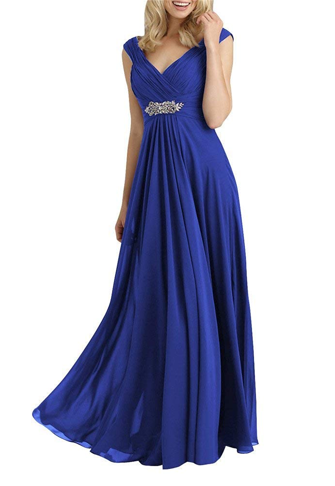Elegant Mother of The Bride Dresses - Long Formal Evening Gowns with V-Neck for Weddings & Special Occasions | Perfect for Bridesmaids, Receptions & Black Tie Events