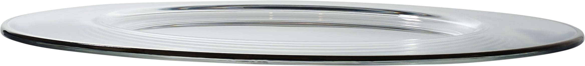 Premium Barski Glass Charger Plates - Set of 6 Elegant 12.5