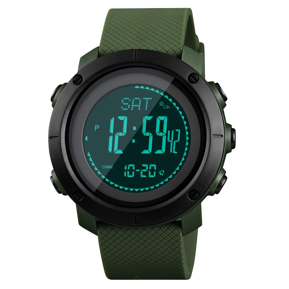 OEIPSMK Men's Digital Compass Watch - Military Sports Watch with Pedometer, Altimeter, Barometer & Temperature Sensor - Waterproof Wristwatch for Men & Women - Perfect for Hiking, Running & Outdoor Adventures