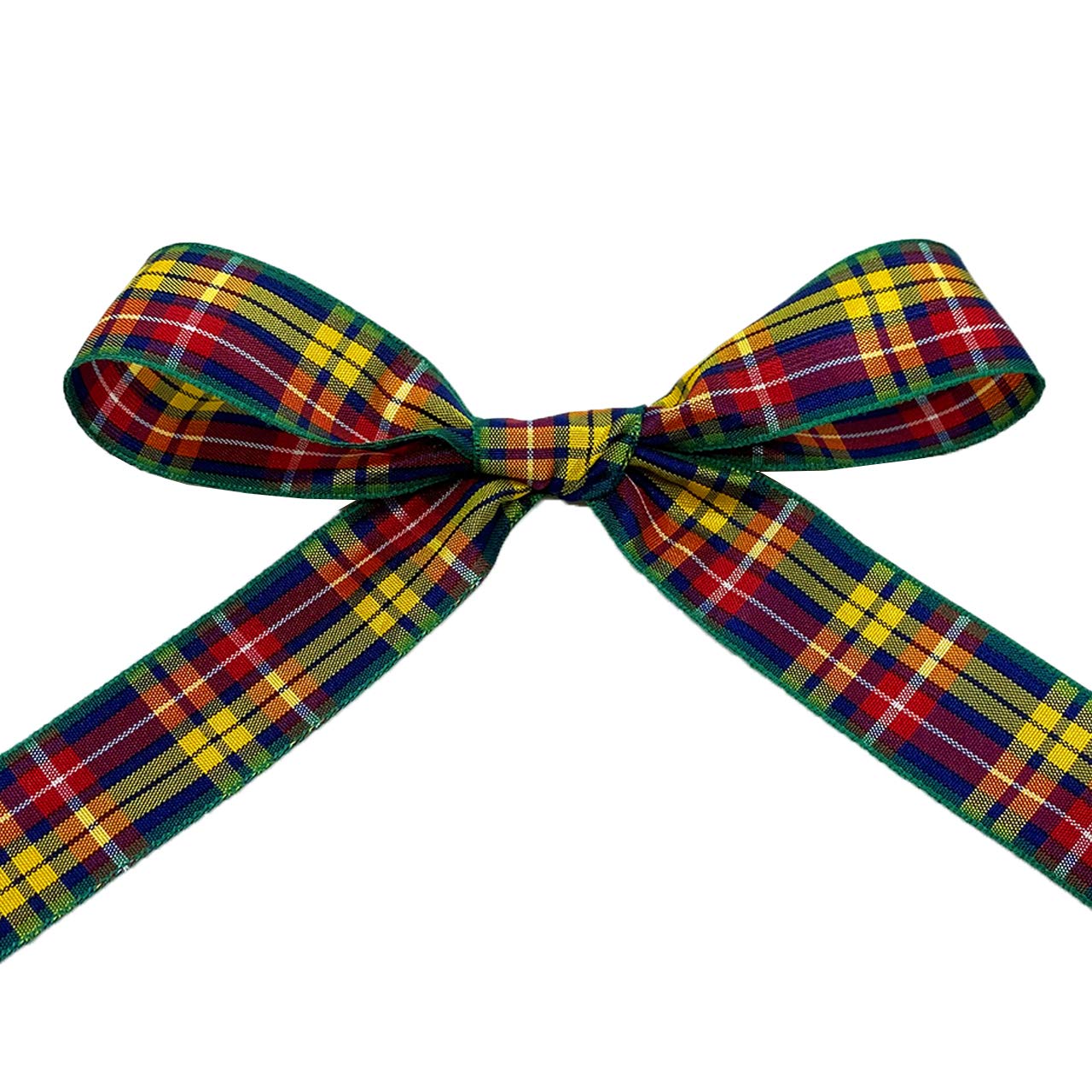 Morex Ribbon Edinburgh Ribbon - 1 Inch x 27 Yards, Buchanan Tartan Plaid Design (97525/25-05) - Perfect for Gift Wrapping, DIY Crafts, and Home Decor