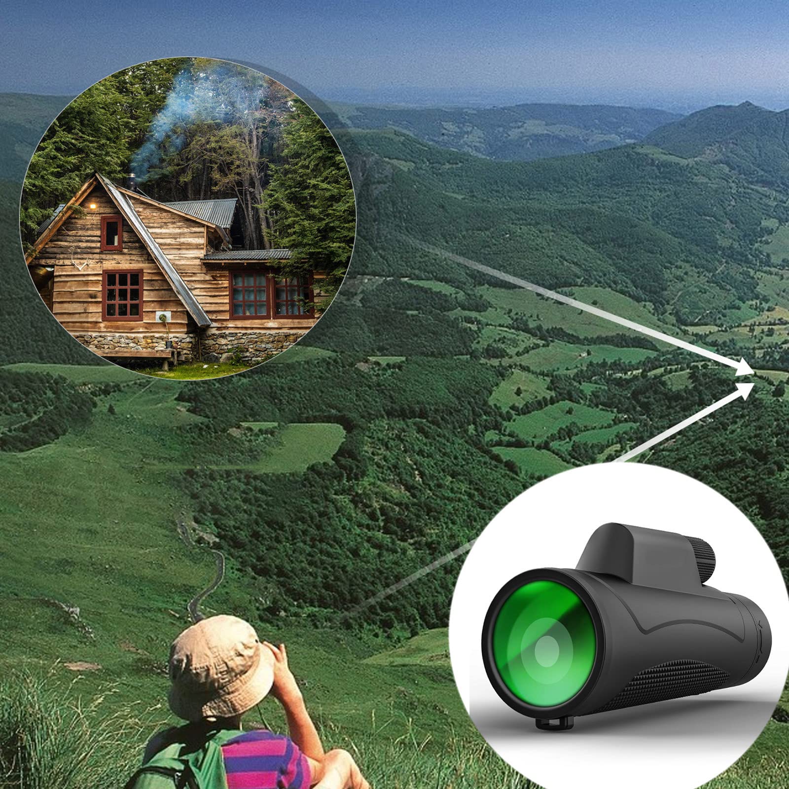 10x42 Monocular Telescope - HD Spotting Scope for Bird Watching, Hunting, Hiking & Travel | Waterproof & Fogproof | Compact & Lightweight for Outdoor Adventures | Perfect for Wildlife Observation, Camping & Night Vision