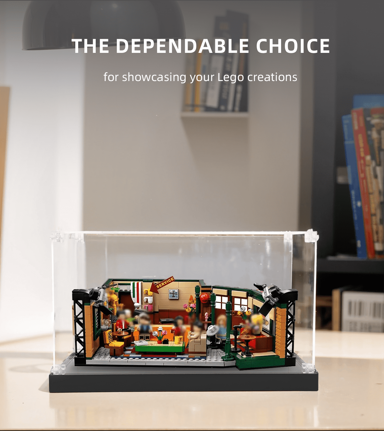 Lego Friends Central Perk 21319 Display Case - Clear Acrylic Showcase for Lego Sets - Perfect for Home Decoration, Collectible Protection & Gift Presentation