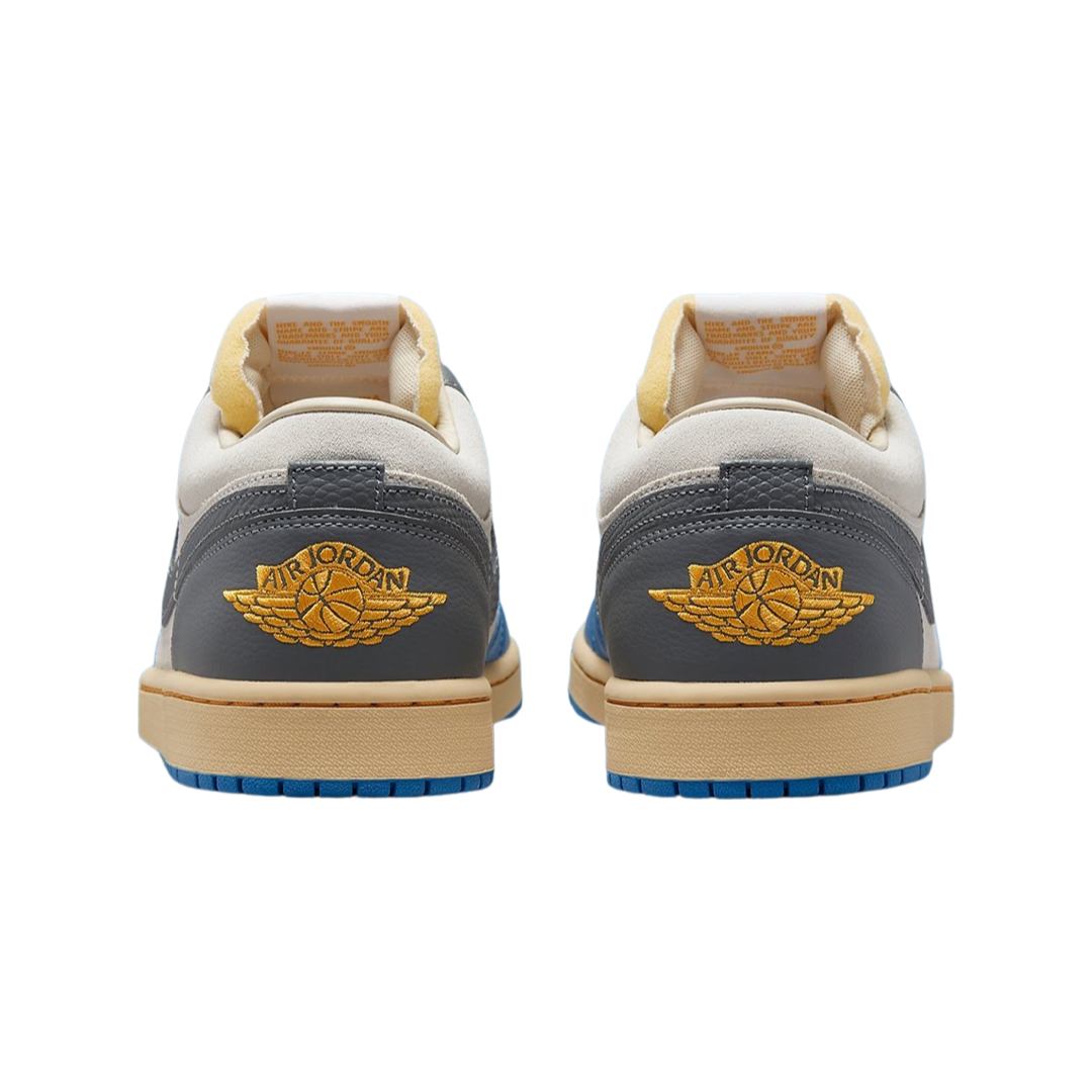 Air Jordan 1 Low SE UNC Grey Dutch Blue Smoke Grey Sail - Men's Basketball Shoes for Casual Wear & Street Style