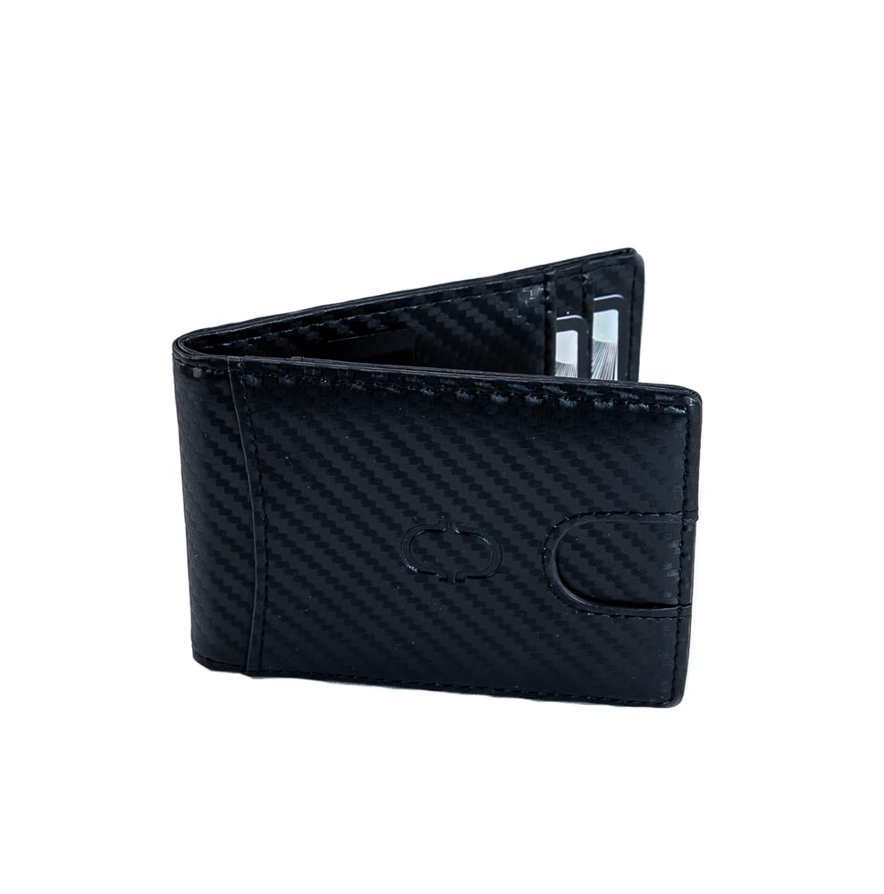 Slim Carbon Fiber Money Clip Wallet for Men - RFID Blocking & Lightweight Design - Perfect for Everyday Carry, Travel, and Business Use