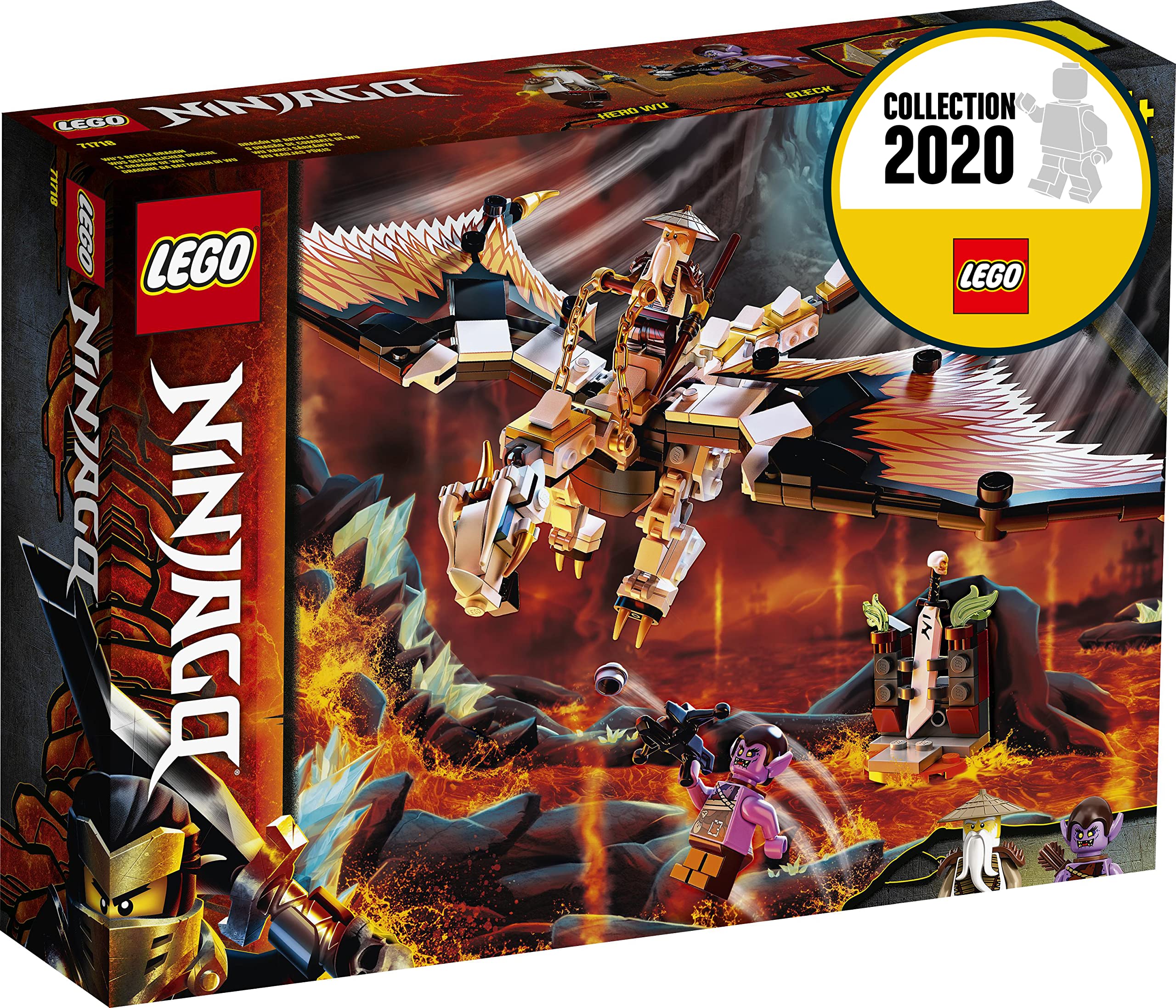 LEGO 71718 Ninjago Wu's Dragon Building Set - Epic Ninja Action Toy for Kids & Collectors | Perfect for Creative Play & Display