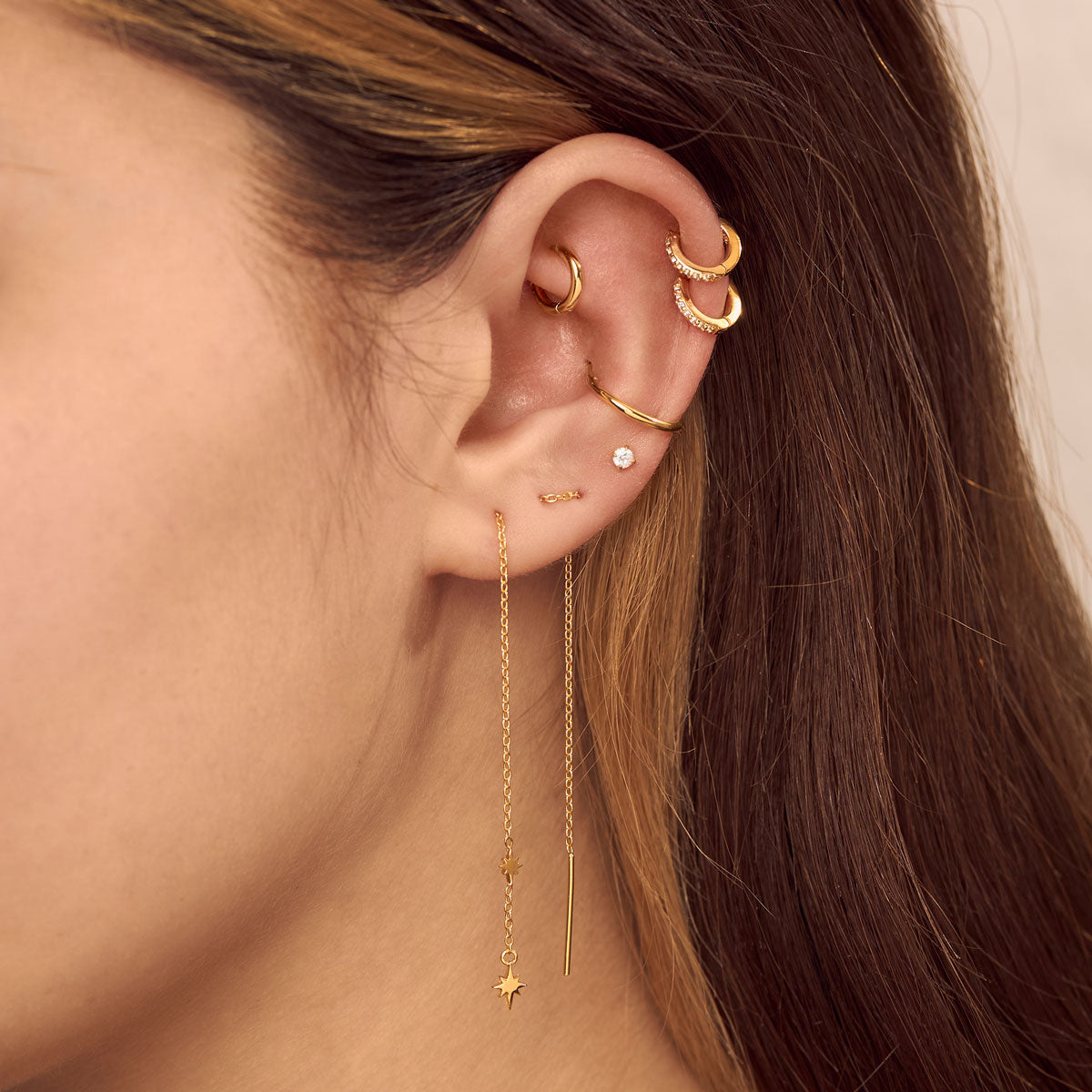 Sparkles Super Micro Huggies Gold Earrings - Elegant & Dainty Jewelry for Women, Perfect for Parties, Weddings & Everyday Wear