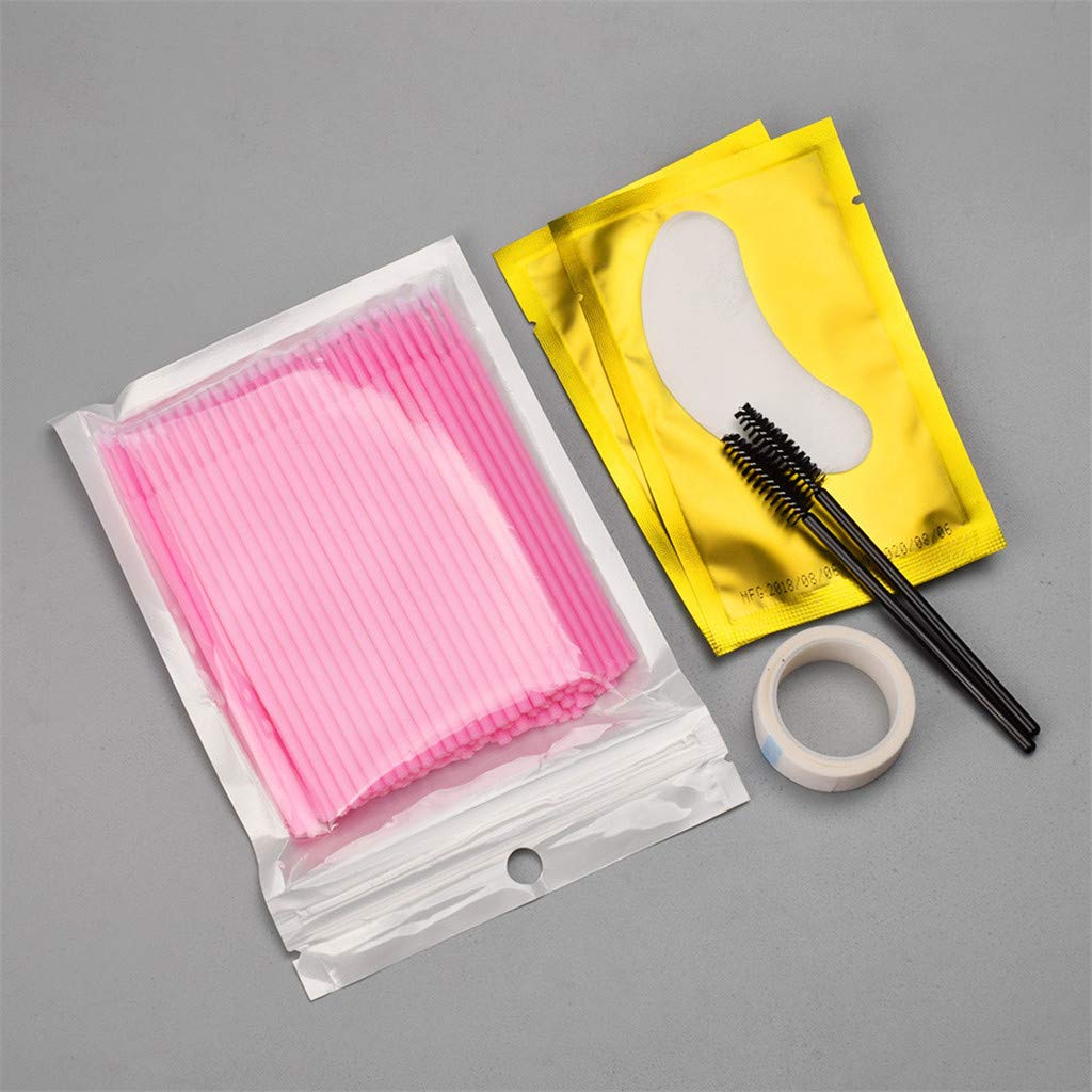 Professional 4-in-1 Eyelash Extension Kit for Beginners - GAH Pink Lash Grafting Set with Tools (Perfect for Salon, Home Use & DIY Beauty)