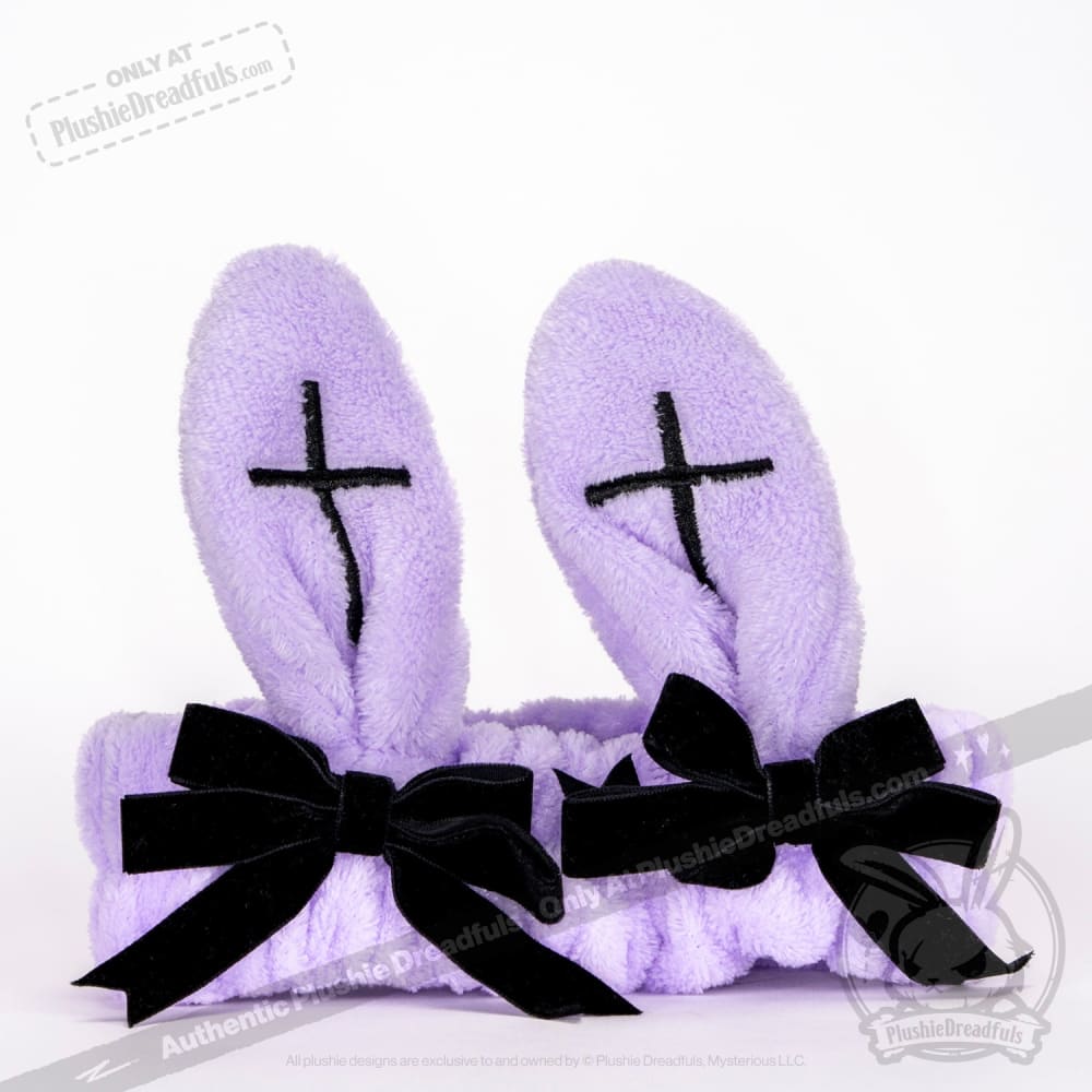 Goth Rabbit Spa Headband 2 Pack - Soft & Wide Hair Band for Skincare, Washing Face, Makeup - Perfect for Bath, Spa, and Relaxation at Home