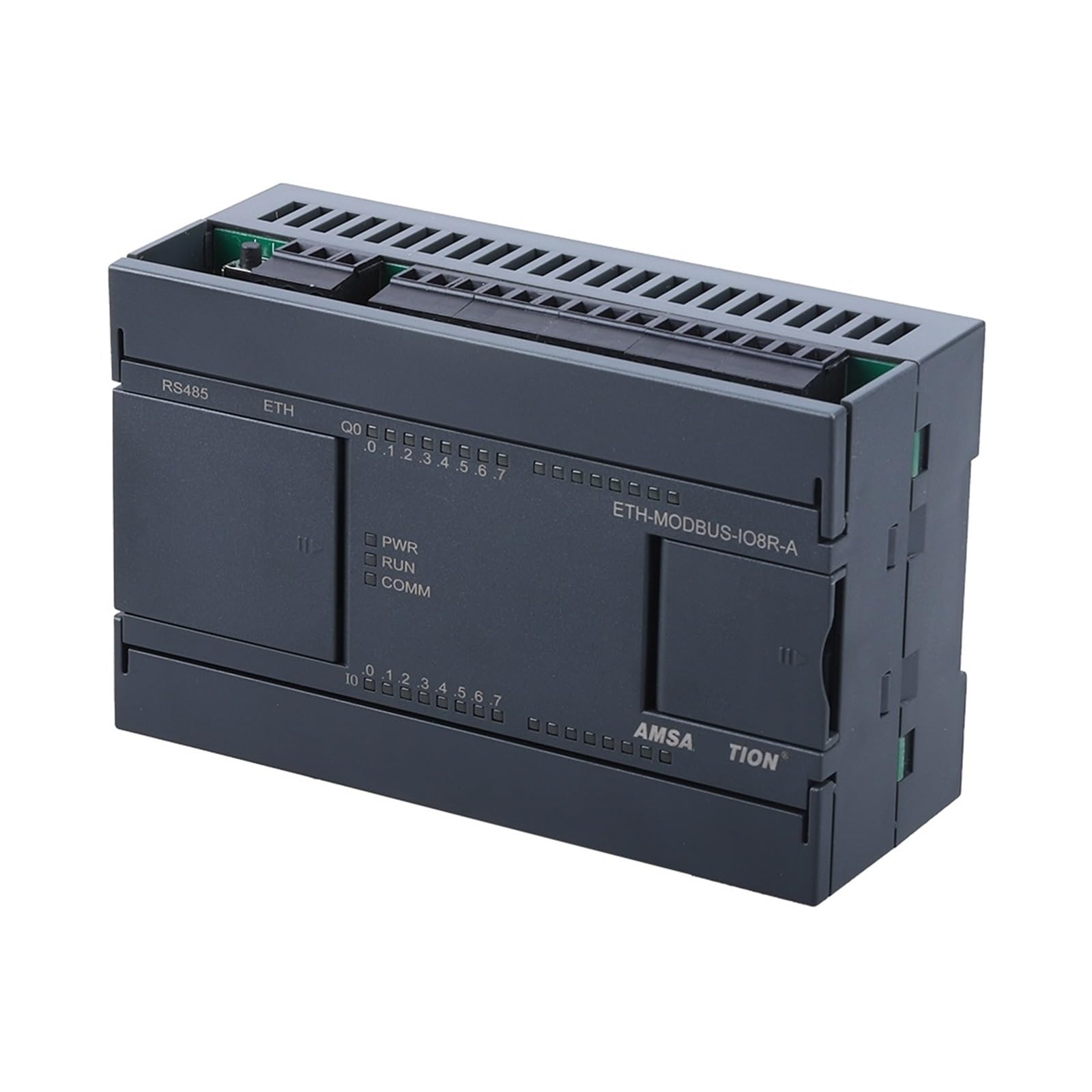 YUANFAHHH Ethernet to MODBUS Converter - ETH-MODBUS-IO8R-A PLC Module with 8 Digital I/O & 6 Analog Inputs, MODBUS TCP/RTU RS485 Protocol Converter for Industrial Automation, Data Acquisition, and Relay Control (Ethernet Port) - Perfect for Factory Automation, SCADA Systems, and Industrial IoT Applications