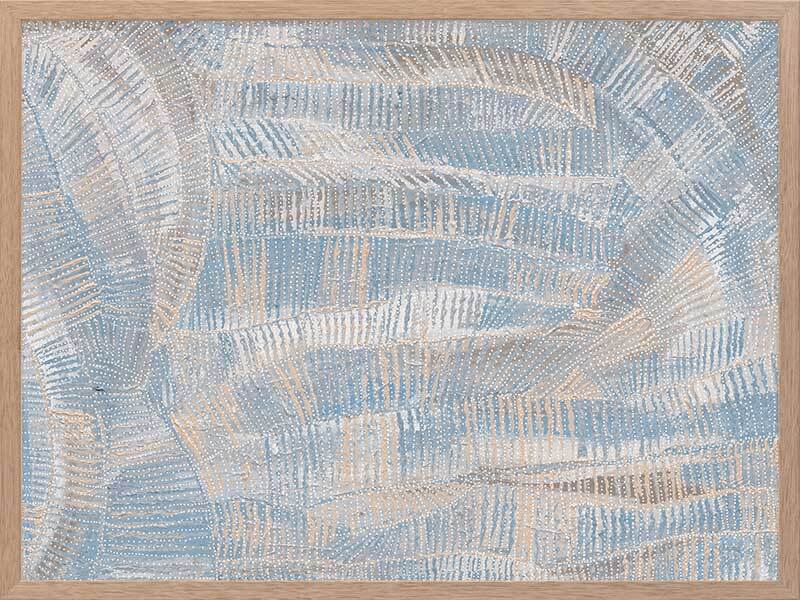 Dhala Bu Nya Light Blue Framed Art Print - Modern Wall Decor for Living Room, Bedroom & Office - Perfect Home Decoration Gift