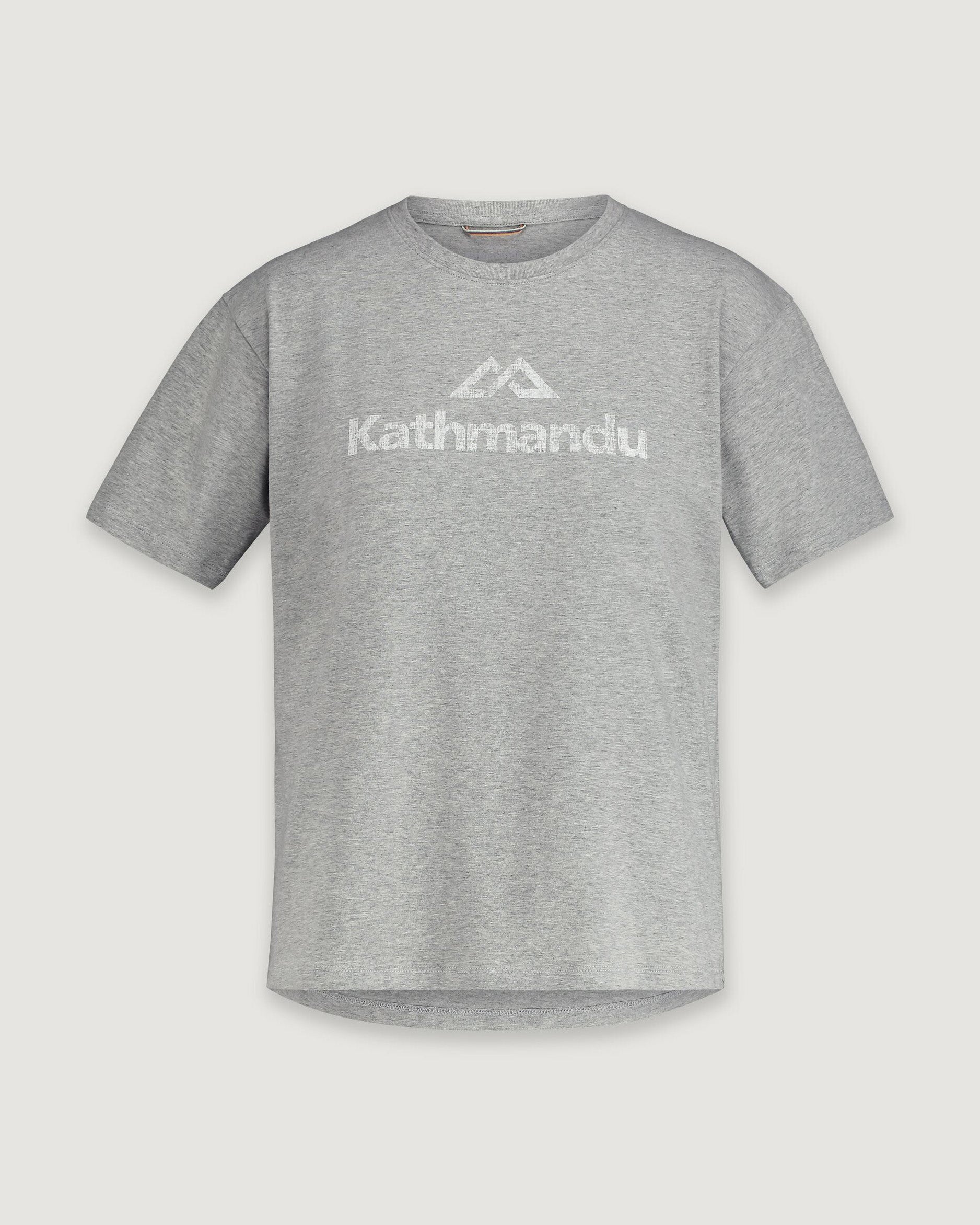 Kathmandu Women's Short Sleeve Logo T-Shirt - Light Grey Marle - Casual Wear, Outdoor Activities & Travel Essentials