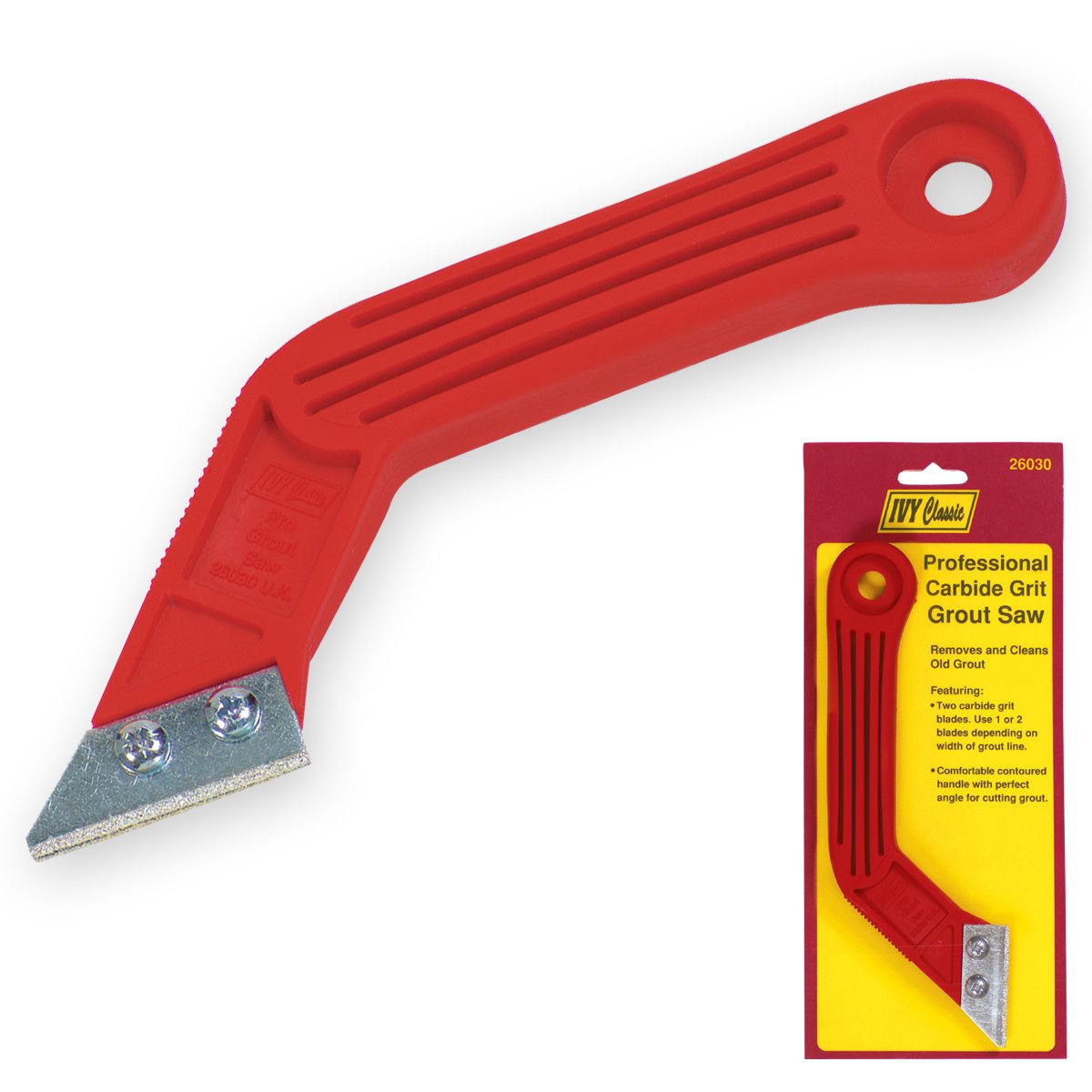 Professional Carbide Grout Saw - Ivy Classic 26030 - Heavy Duty Tile Removal Tool for Bathroom Renovation & Flooring Projects