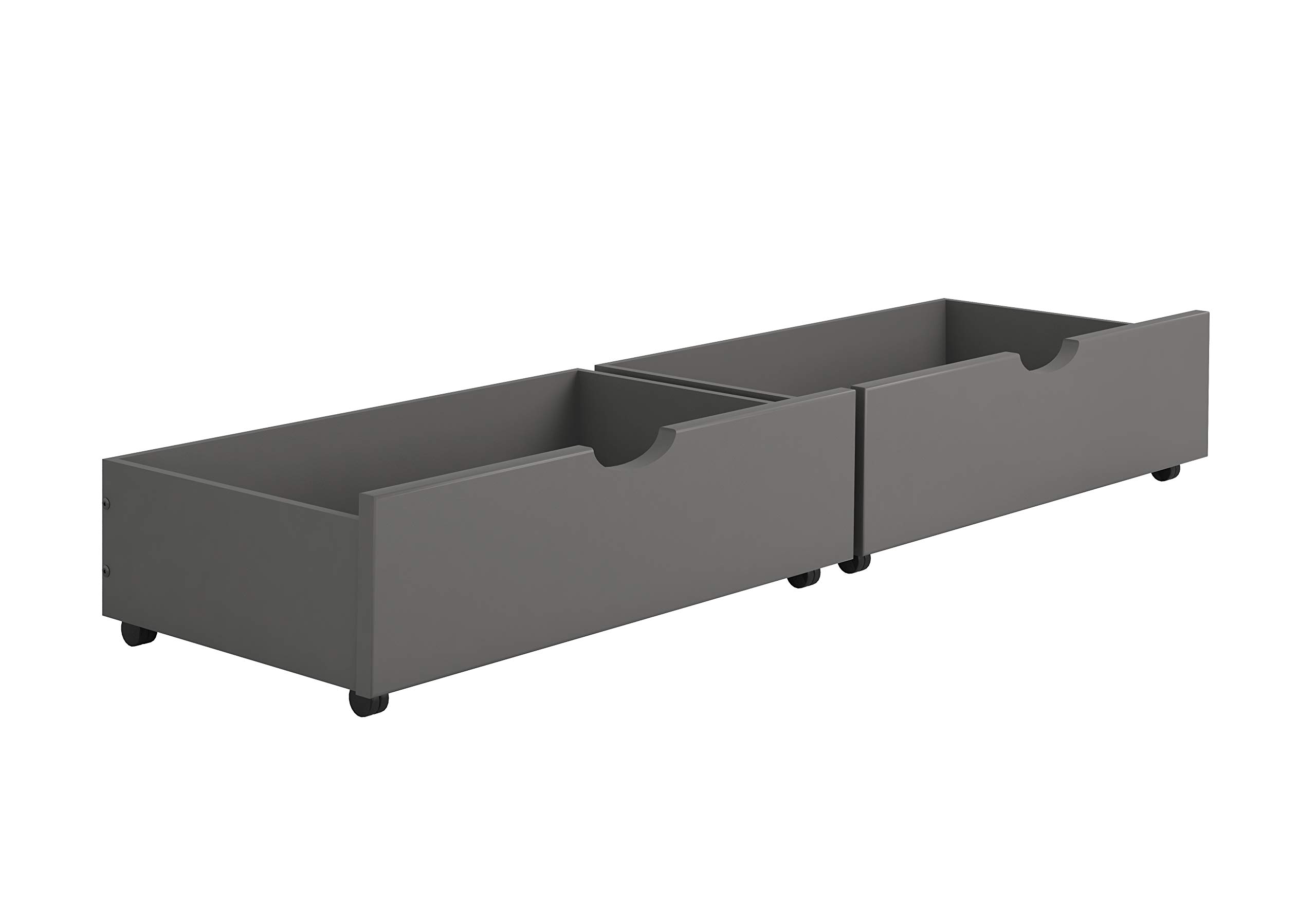 Donco Kids 505-DG Twin Size Under Bed Storage Drawer - Dark Grey | Space-Saving Bedroom Organization for Toys, Clothes & Blankets