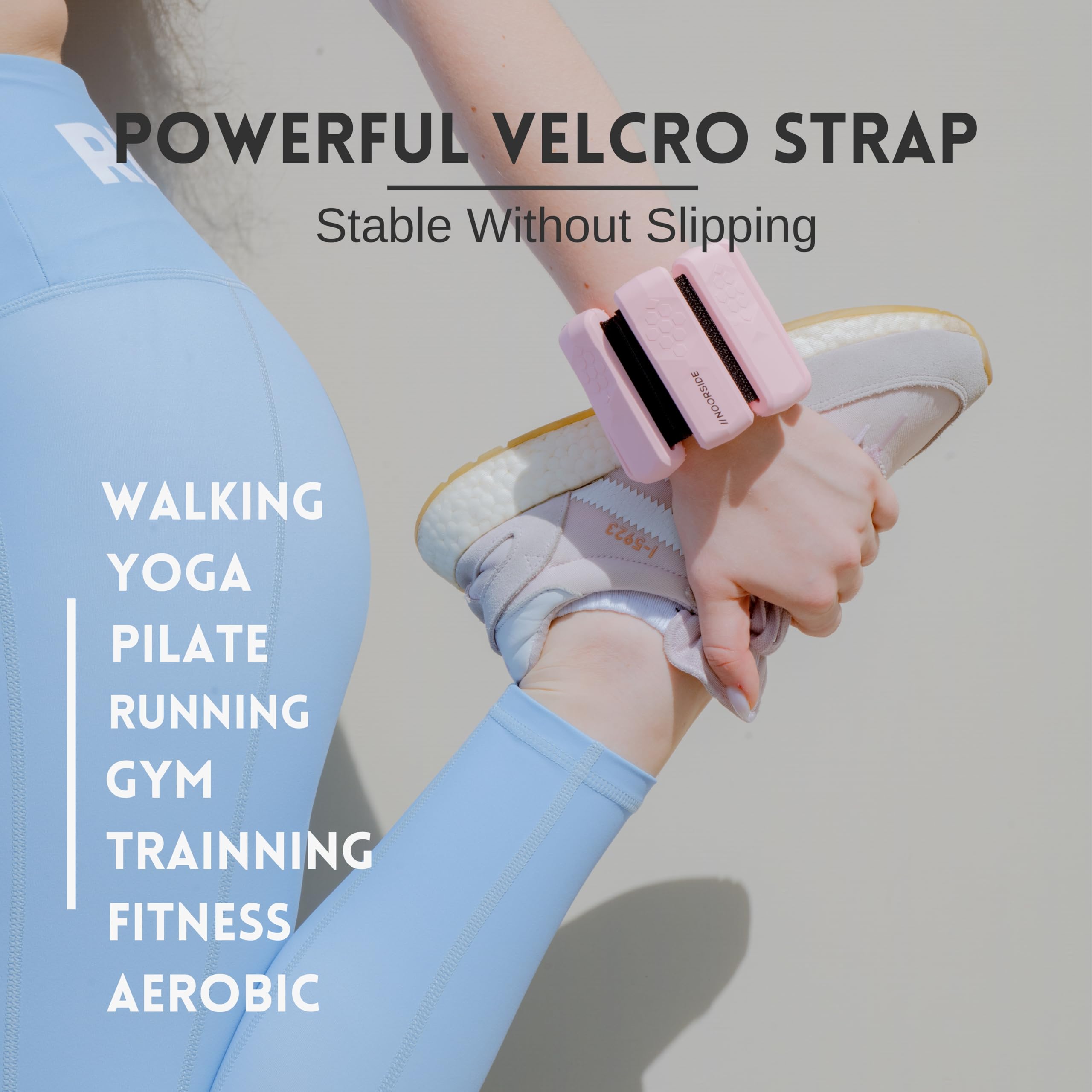 Adjustable Ankle Weights & Wrist Weights for Women & Men - 1.1 lb Each (2.2 lb Set) - One Size Fits All - Ideal for Walking, Running, Pilates, Yoga & Home Workouts - Enhance Fitness Training & Physical Therapy