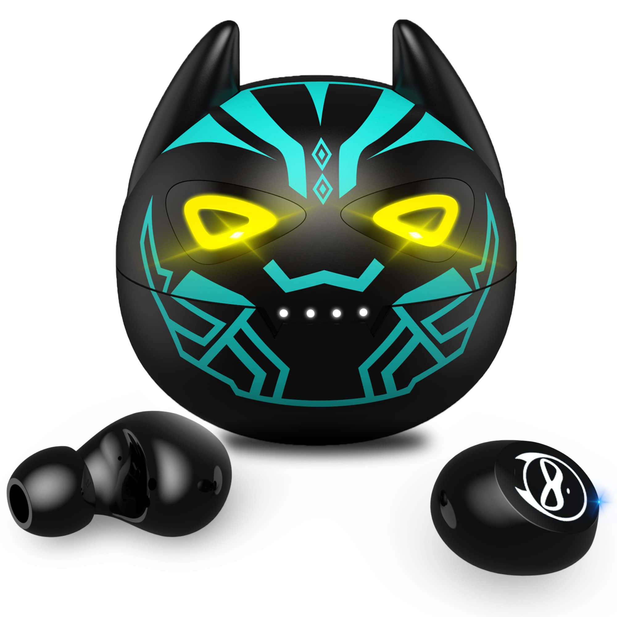 **Kids Wireless Bluetooth Earbuds with Mic - 36H Playtime, IPX6 Waterproof, HiFi Stereo, Touch Control, LED Display - Perfect for Gaming, School & Outdoor Activities**