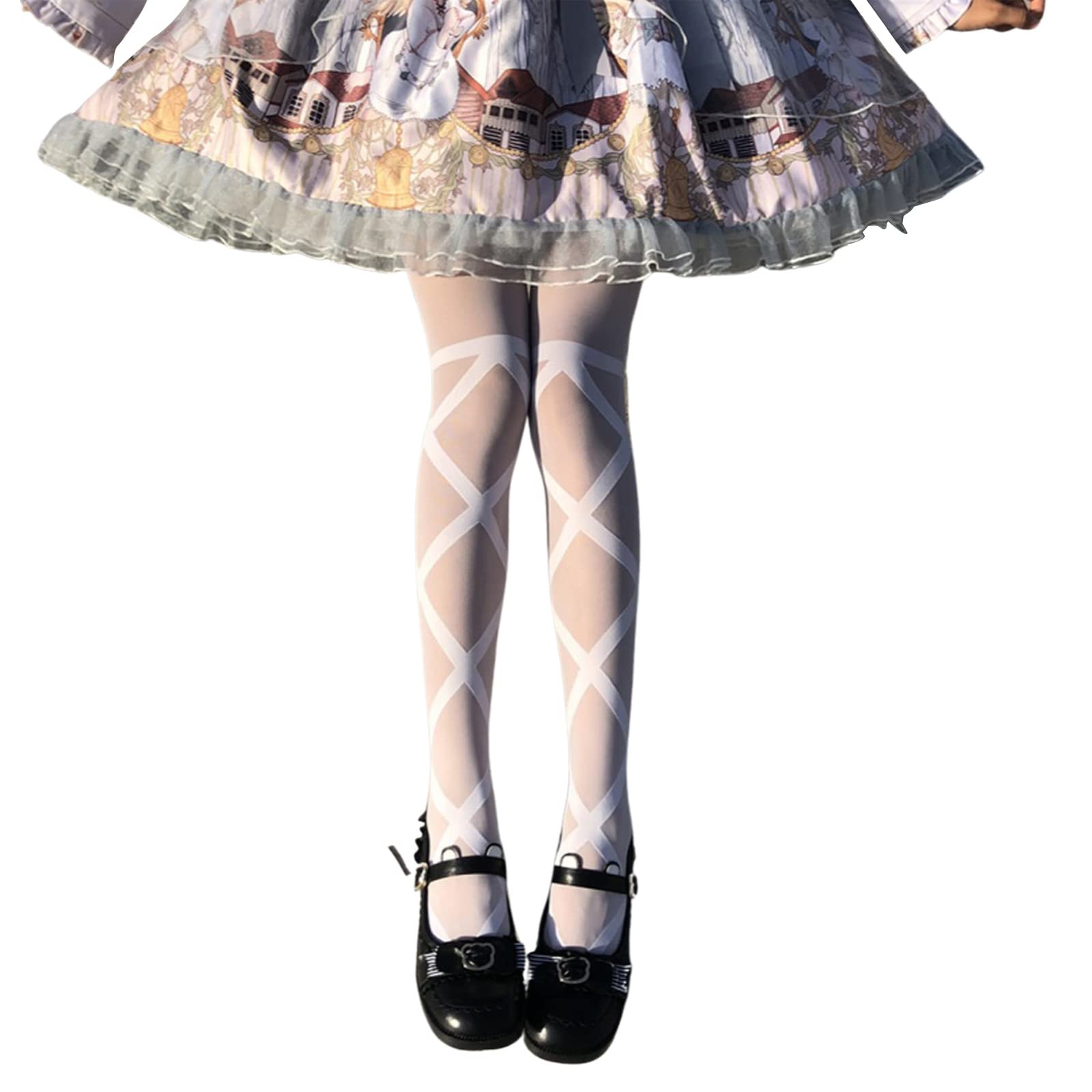 Punk Fishnet Tights for Women - High Waist Thigh Stockings for Lolita & Grunge Fashion