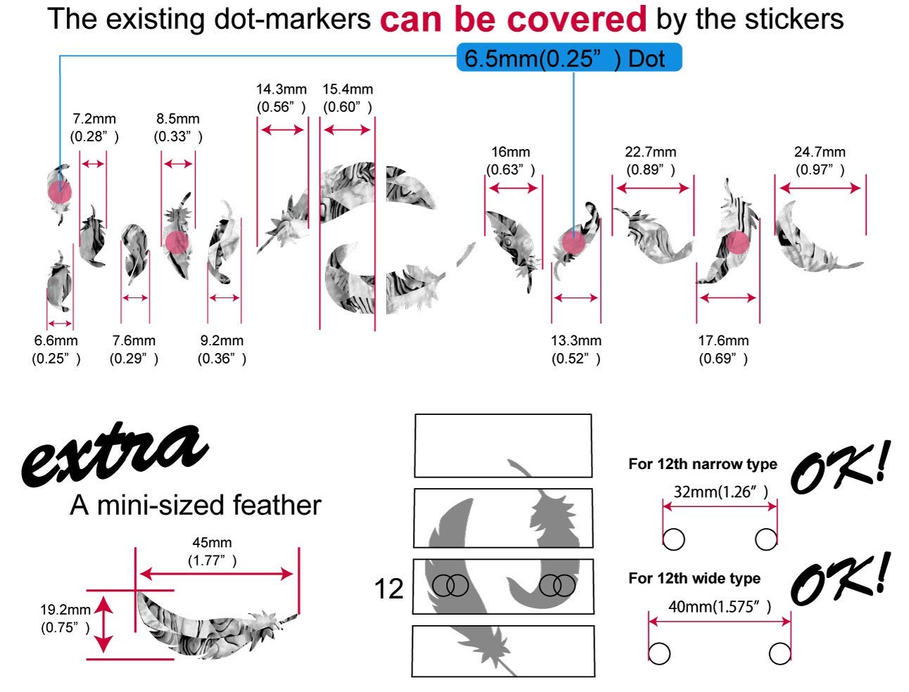 Inlaystickers F-320FF-WT Decals for Cars & Laptops