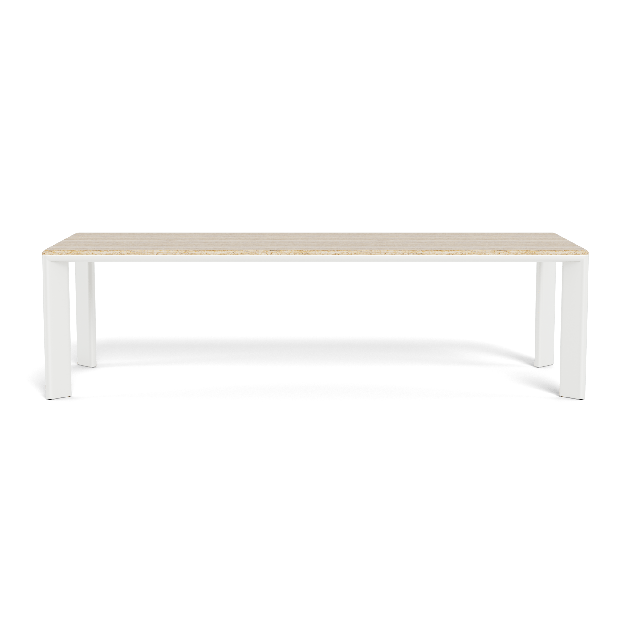 Palm Beach Aluminum Rectangle Dining Table - Outdoor Patio & Garden Dining Set - Modern Rust-Proof Metal Table for Backyard, Poolside & Restaurant Use
