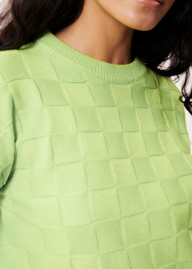 ANJALI Women's Jumper Sweater - Soft Knit Pullover in Lime Green for Casual Wear & Office Outfits