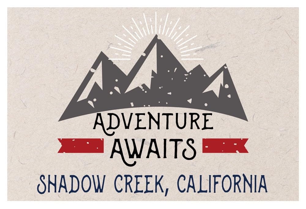 Shadow Creek California Souvenir Fridge Magnet - 2x3 Inch Adventure Awaits Design | Perfect for Travel Memories, Home Decor & Gift Giving