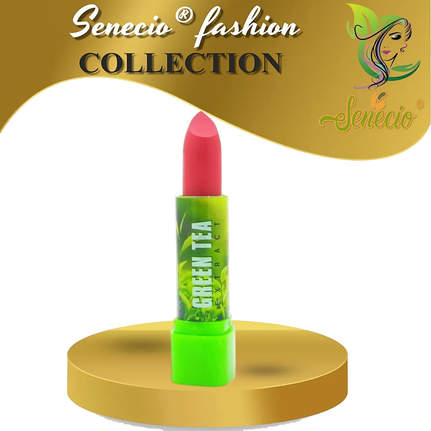 3 Pack Green Tea Extract Matte Lipstick - Natural Color Changing Creme Lipstick, 3.5g Each (Multicolor) | Vegan, Cruelty-Free Makeup for Everyday Wear & Special Occasions