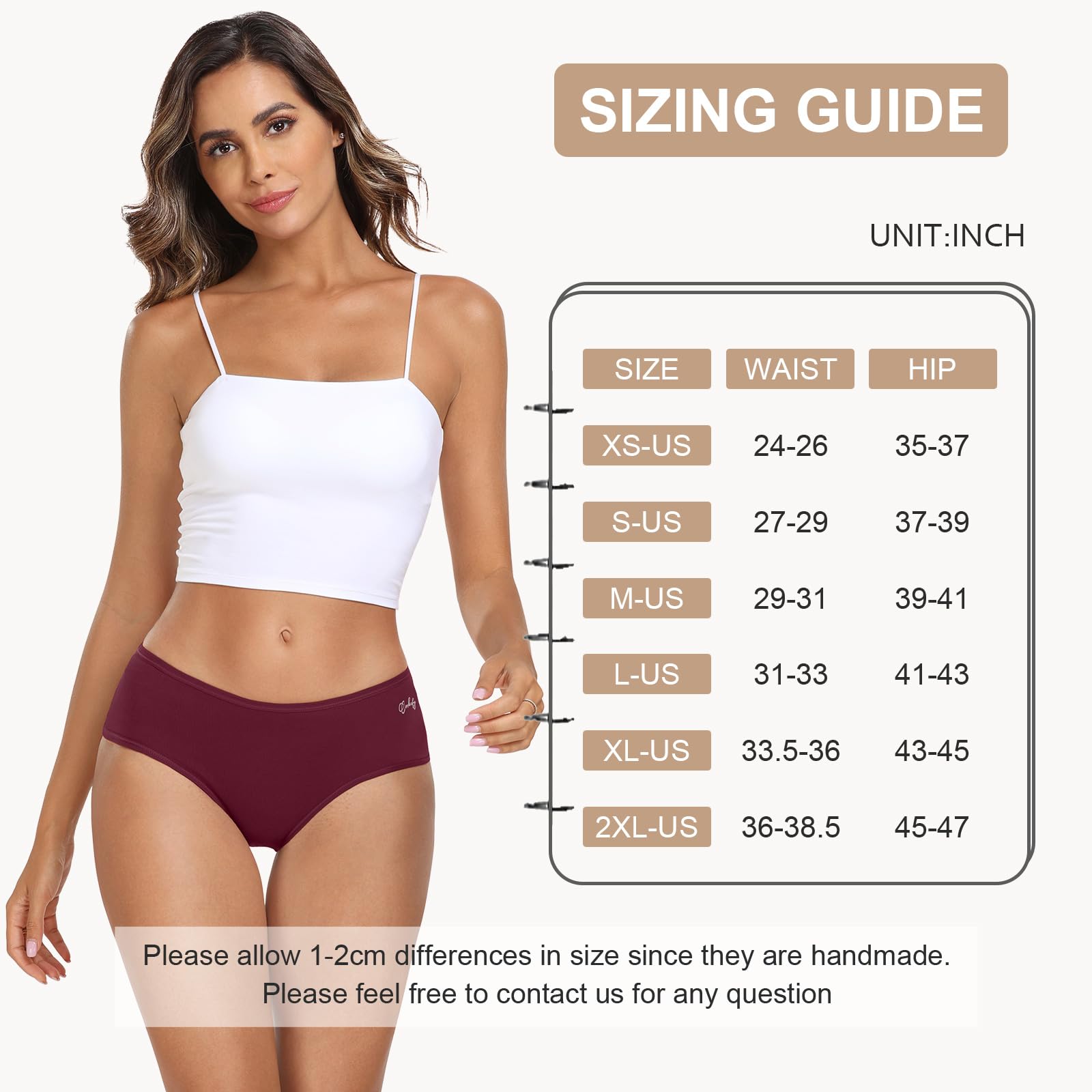 Women's Cotton Low Rise Briefs - Full Coverage Hipster Panties - Breathable Underwear for Women - 4 Pack - Perfect for Everyday Wear, Yoga & Lounge