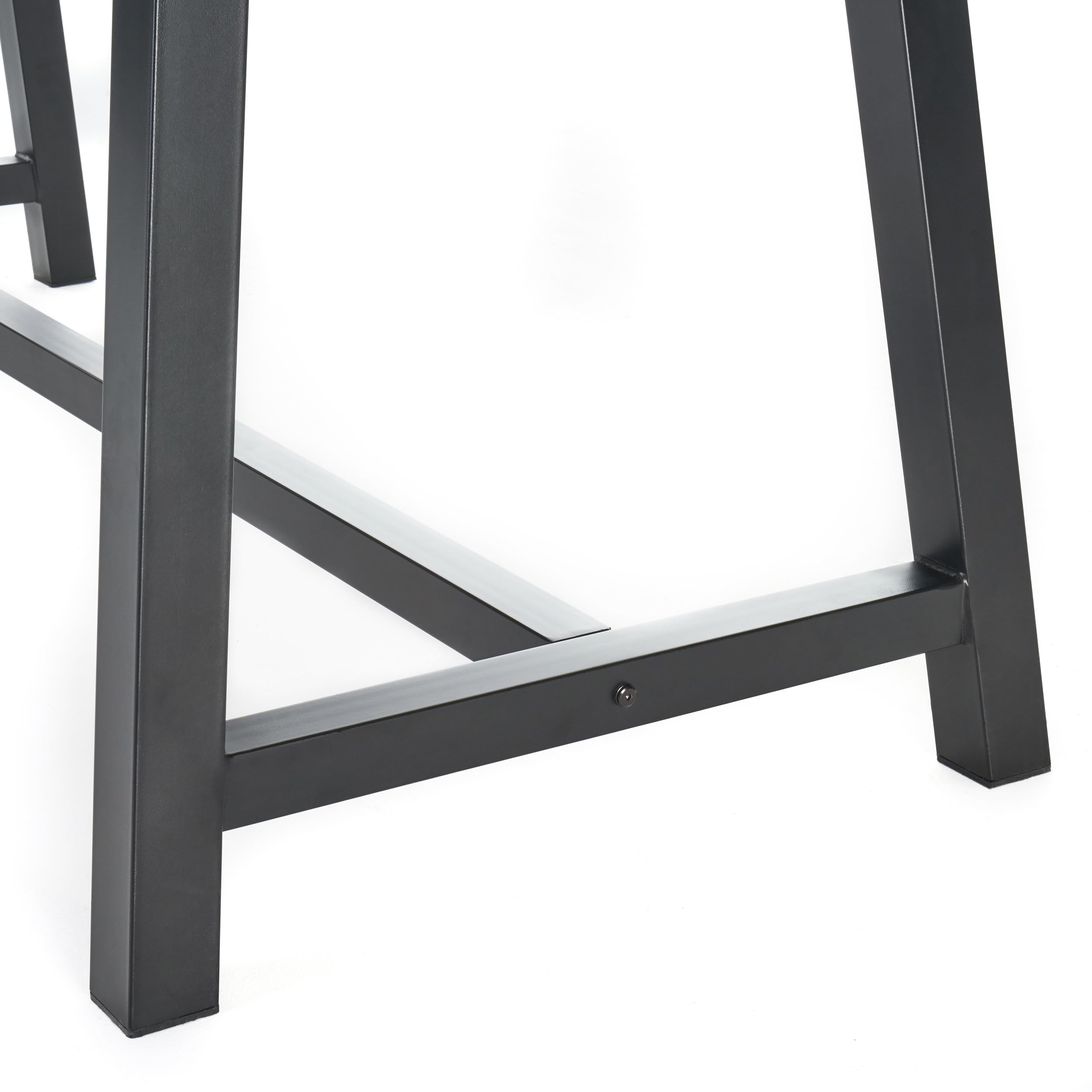 GDFStudio Acacia Wood Outdoor Dining Table - Sandblasted Light Gray Finish | Weather-Resistant Patio Furniture for Backyard, Garden & Poolside Dining