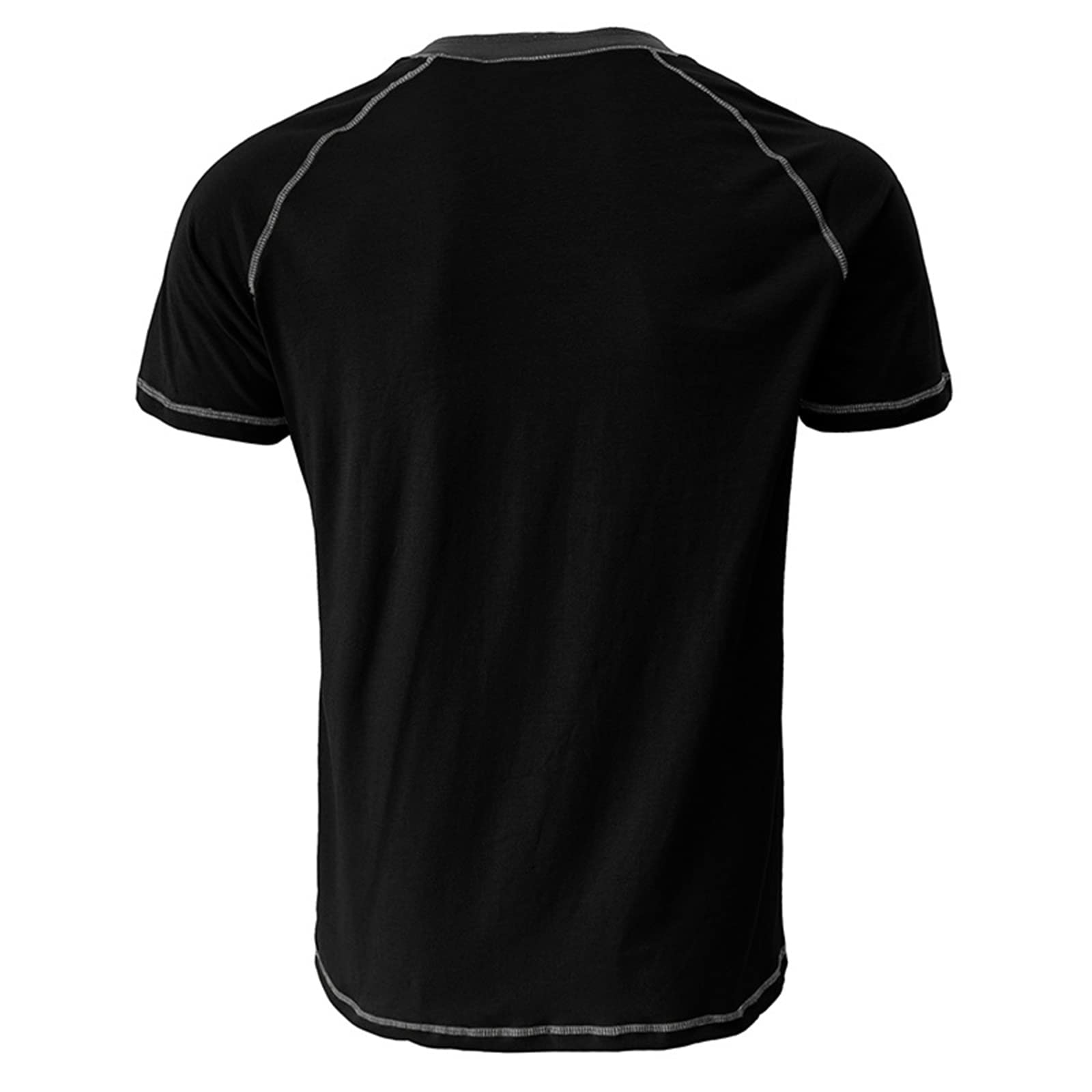**PICKLION Men's Henley Shirts - Short Sleeve Button-Up Crew Neck T-Shirt, Regular Fit Pullover for Casual Wear & Outdoor Activities**