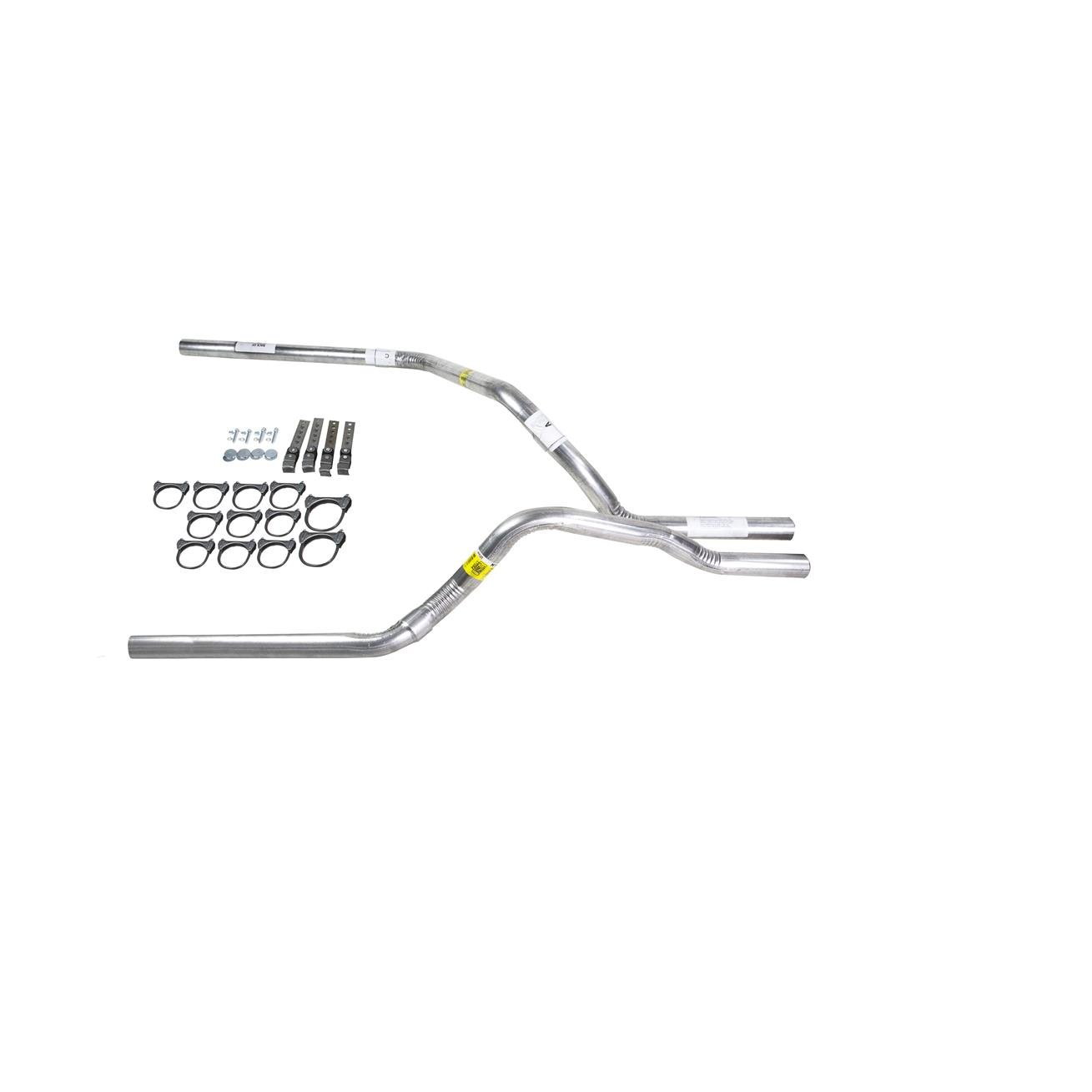 Truck Exhaust Kits - DIY Dual Exhaust System with 2.5 Inch Pipes (No Muffler) for Enhanced Performance & Sound | Perfect for Off-Roading & Truck Upgrades